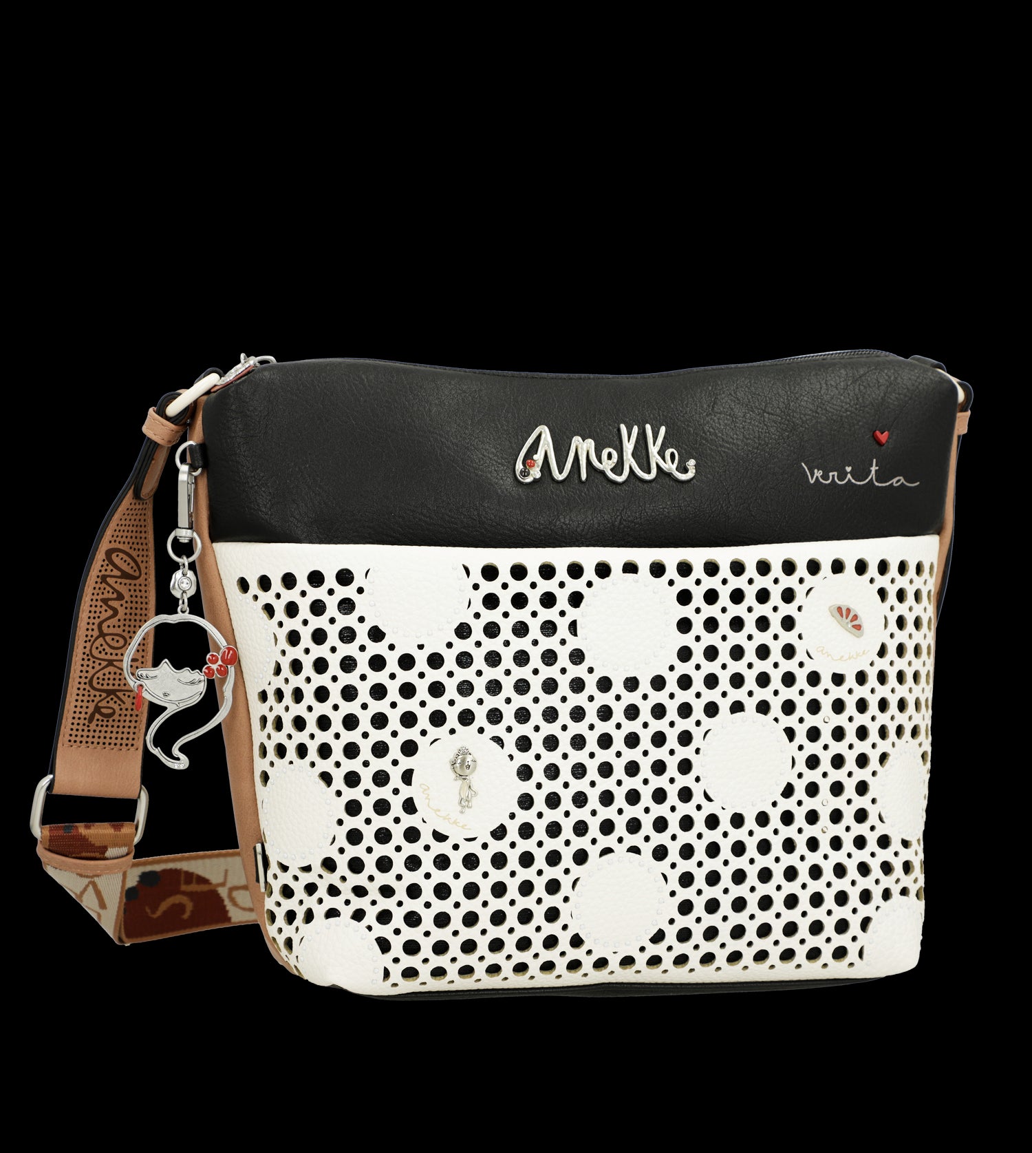 Borsa a tracolla Anekke con dettagli traforati e design elegante