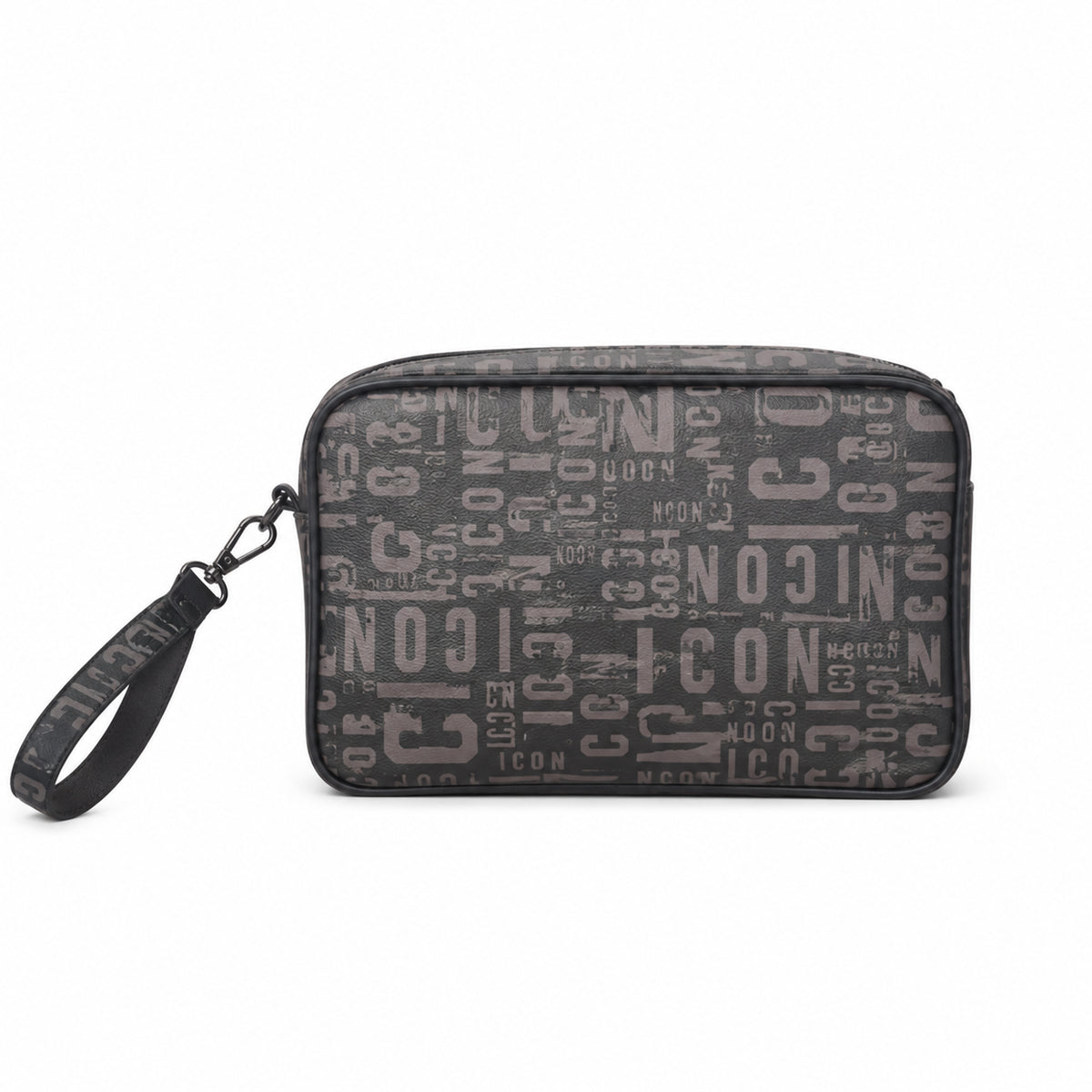Beauty case da uomo con tasca esterna e cinturino removibile