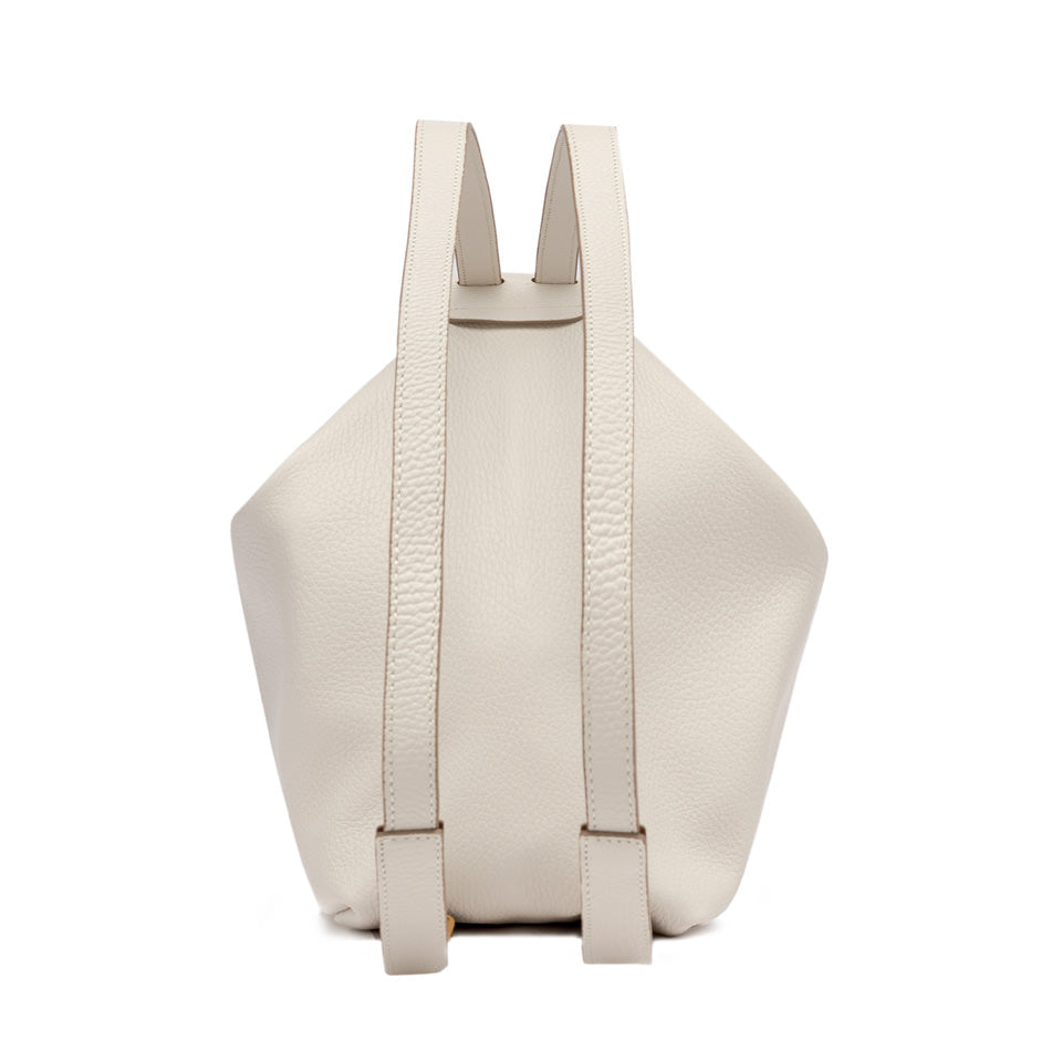Zaino Gianni Chiarini in pelle martellata con zip laterali Bianco TU | Giò Fashion
