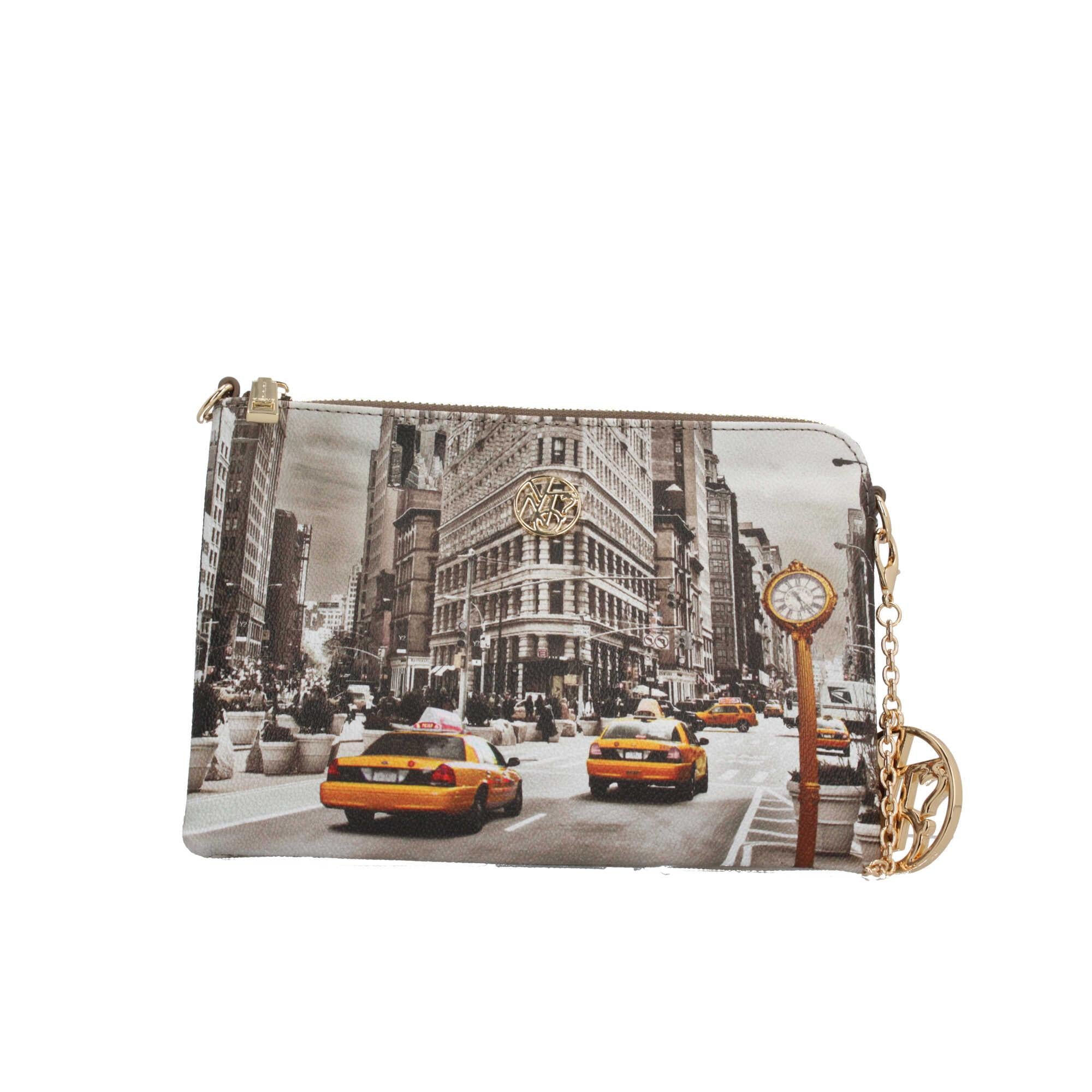 Pochette YNot con tracolla a catena e chiusura a zip