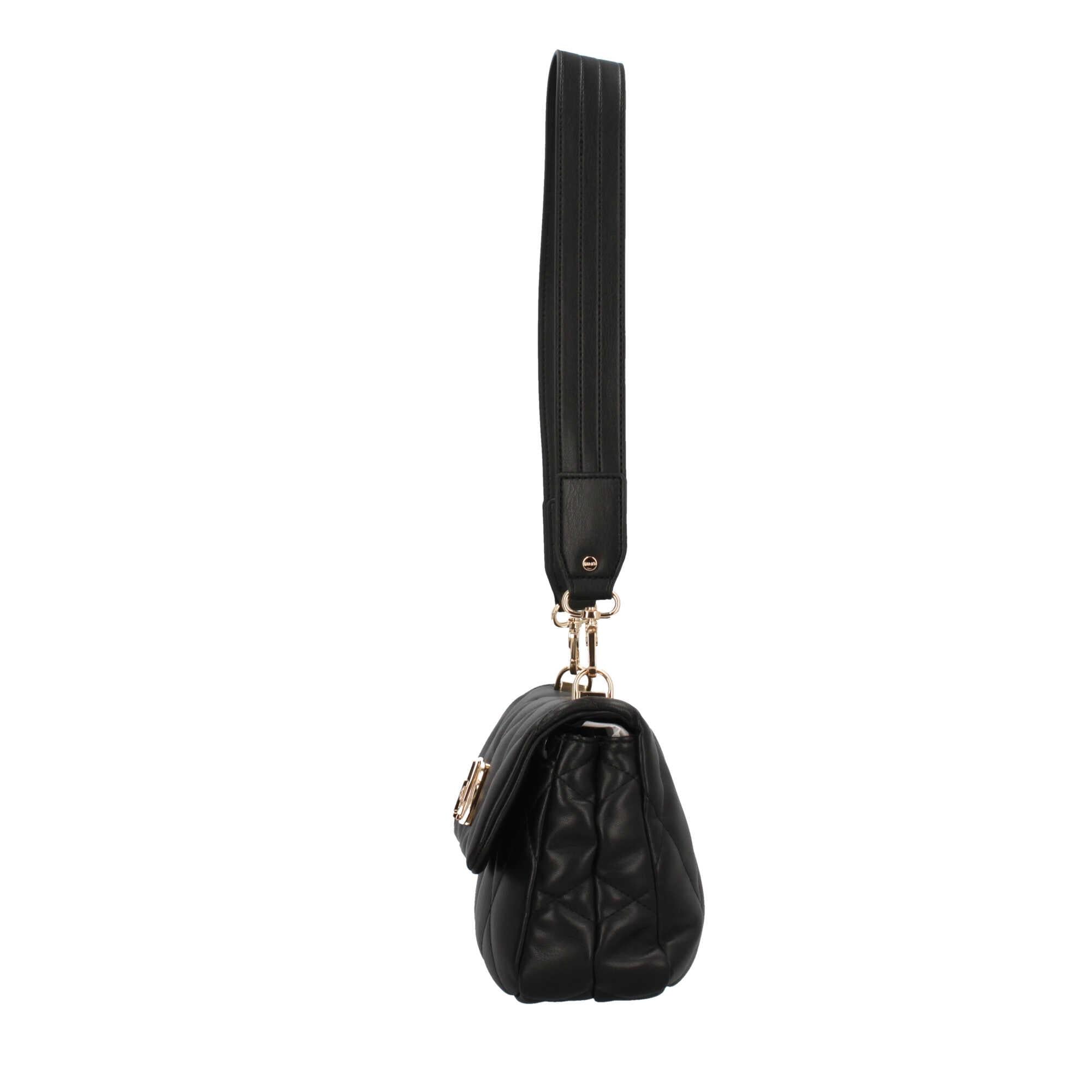 Borsa a spalla matelassè con logo Liu Jo