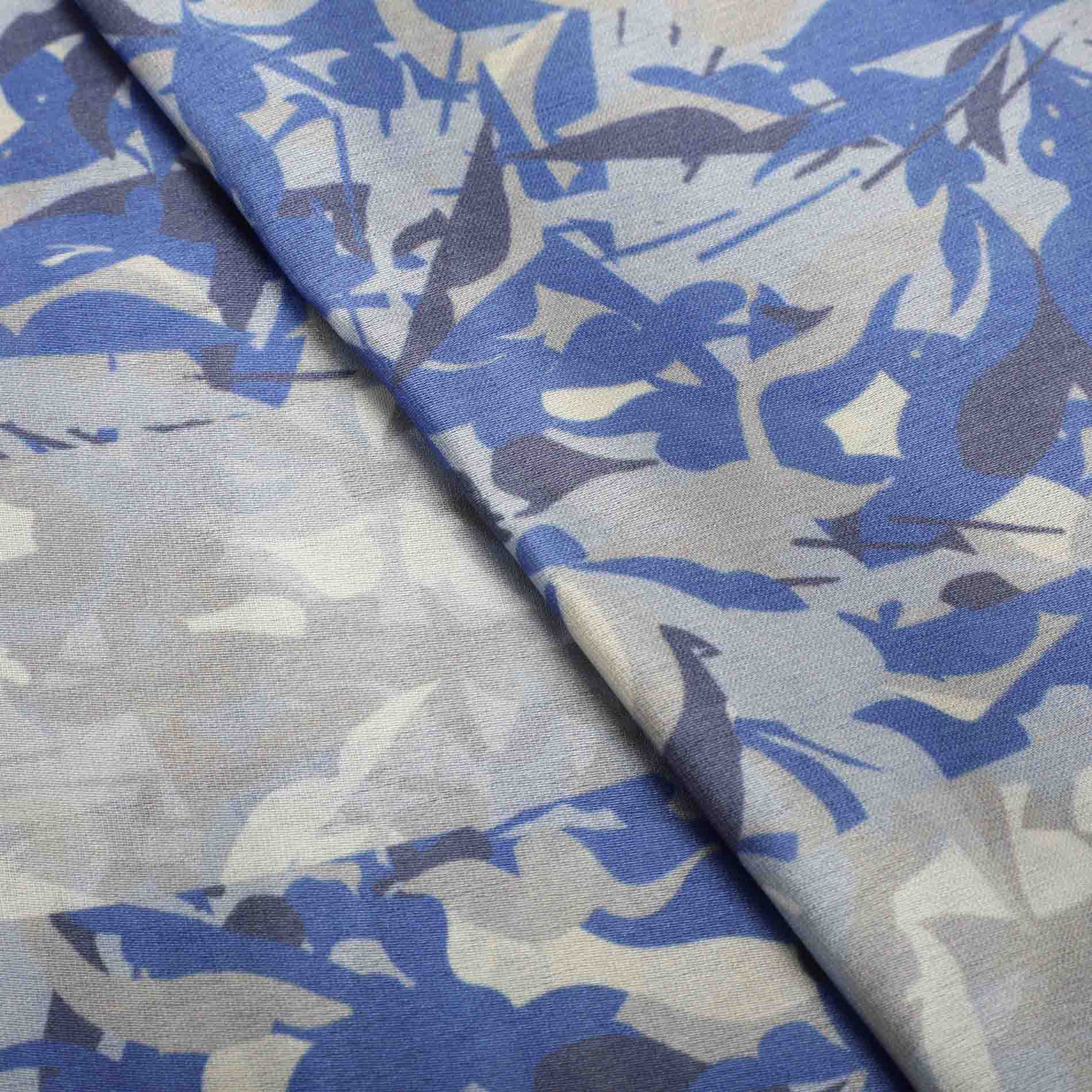 Foulard Mimi Mua con fantasia astratta Blu TU | Giò Fashion