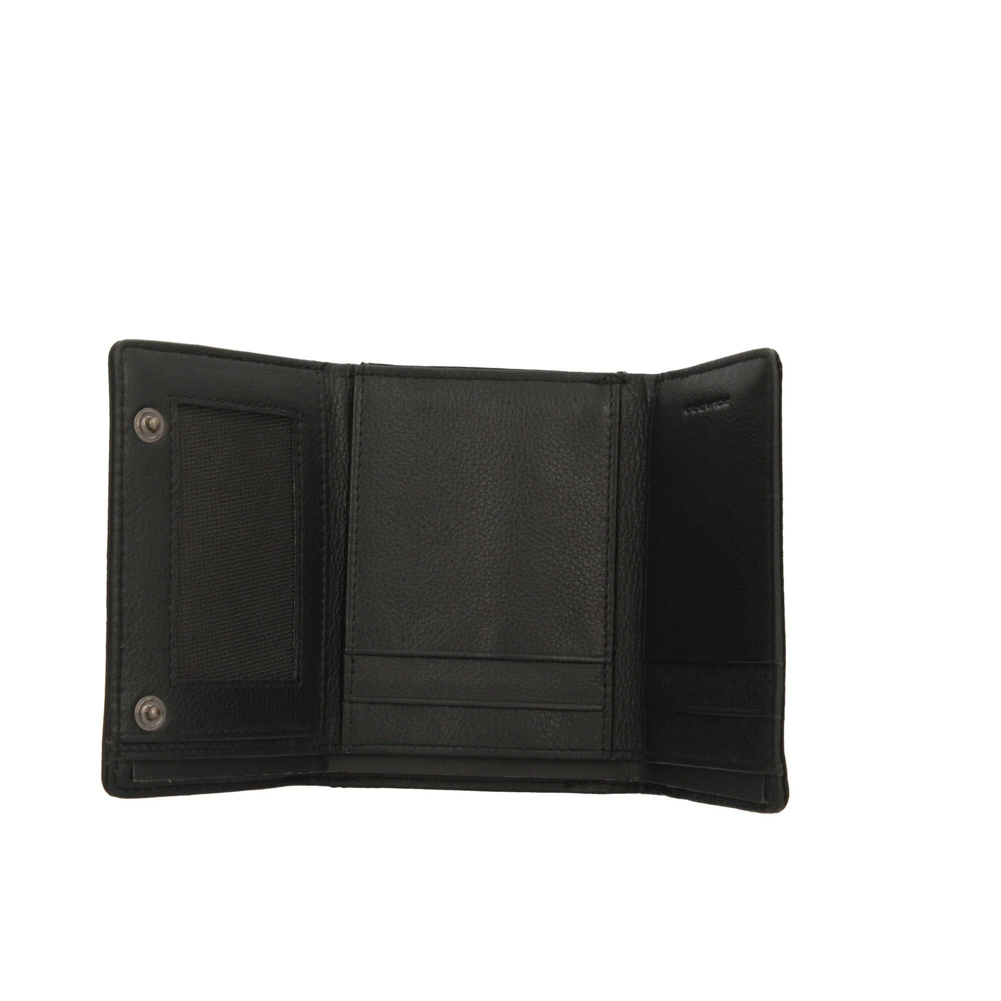 Portafoglio in tessuto con logo in metallo Piquadro