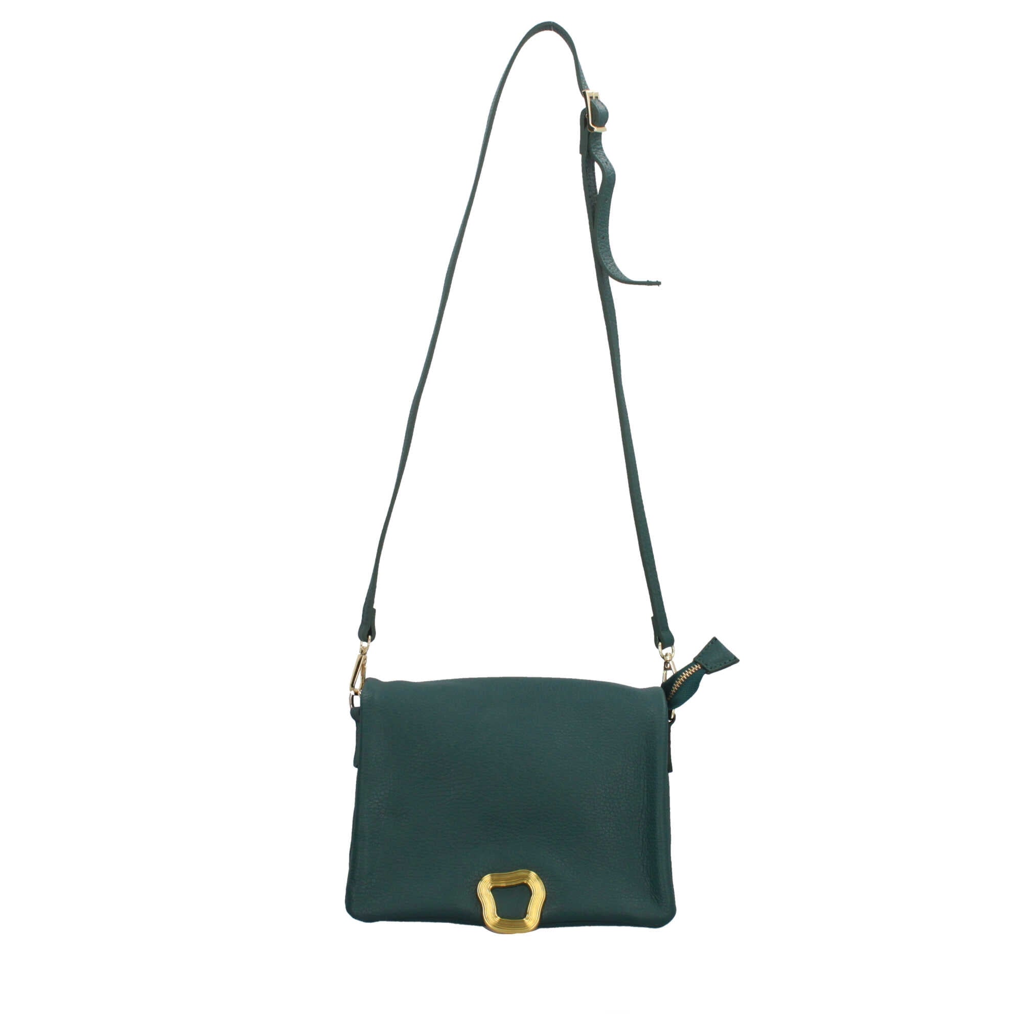 Borsa a tracolla con dettaglio in oro