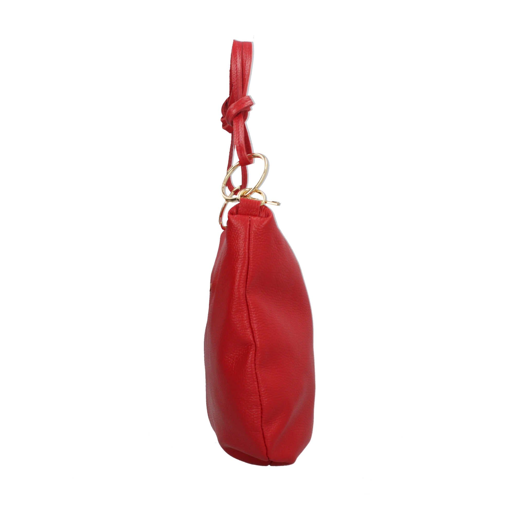 Borsa a spalla in pelle Made in Italy con manico ad anelli