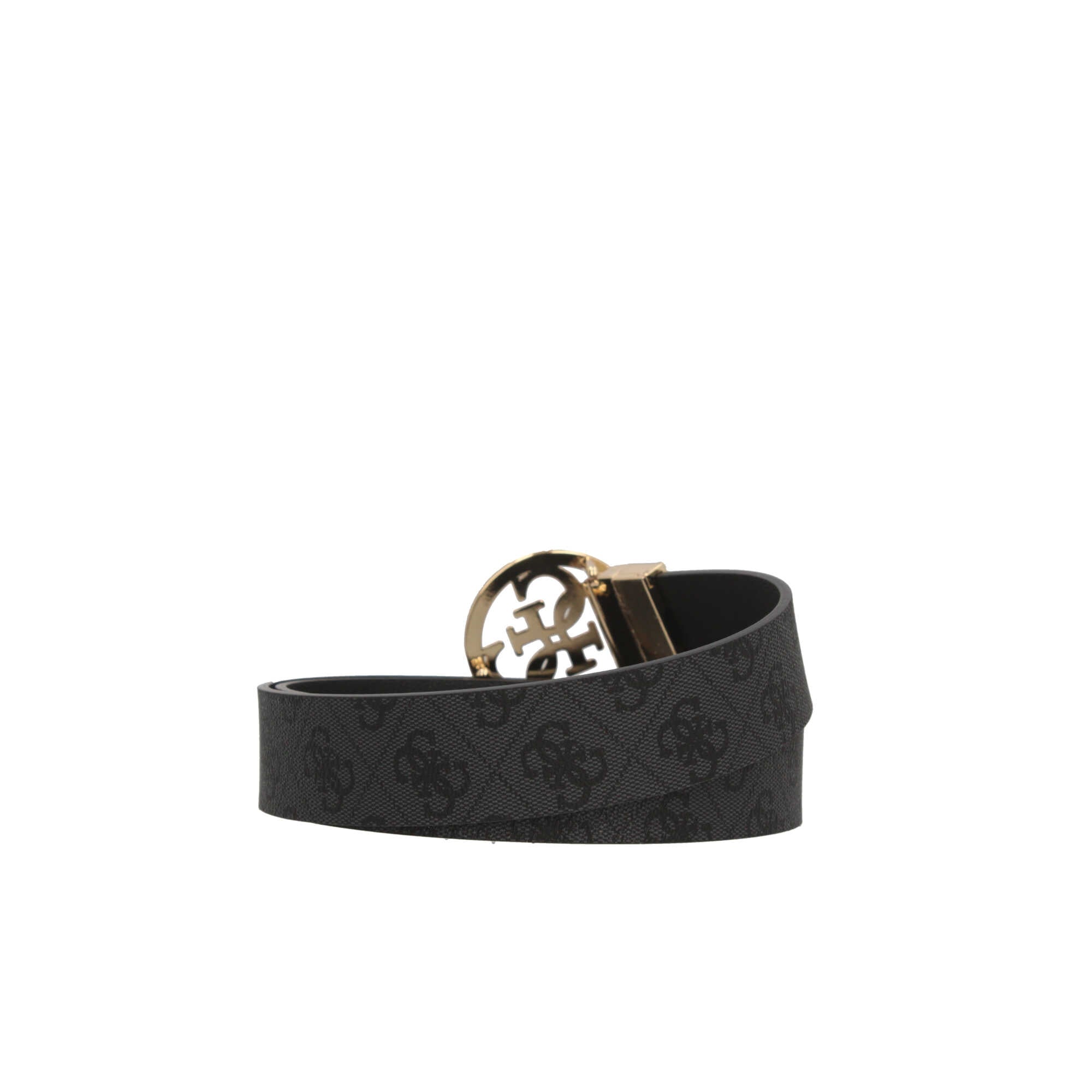 Cintura Guess con Logo Intrecciato e Fibbia Circolare