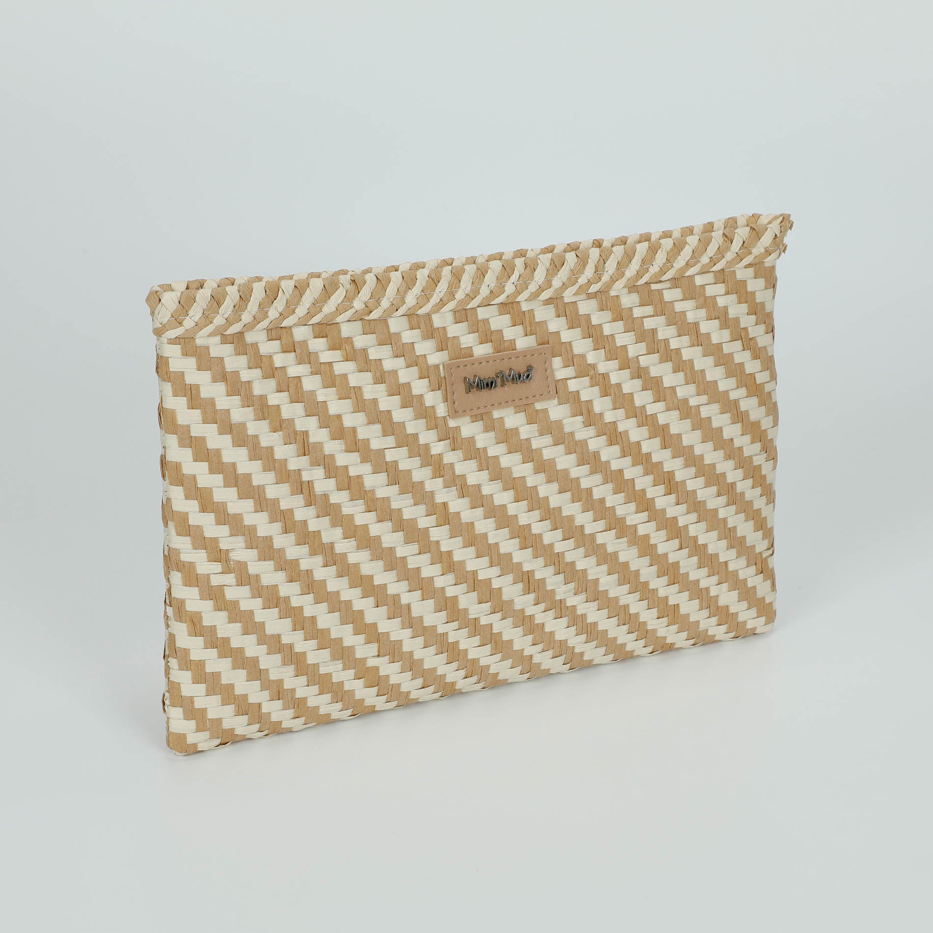 Mimi Mua pochette in paglia intrecciata