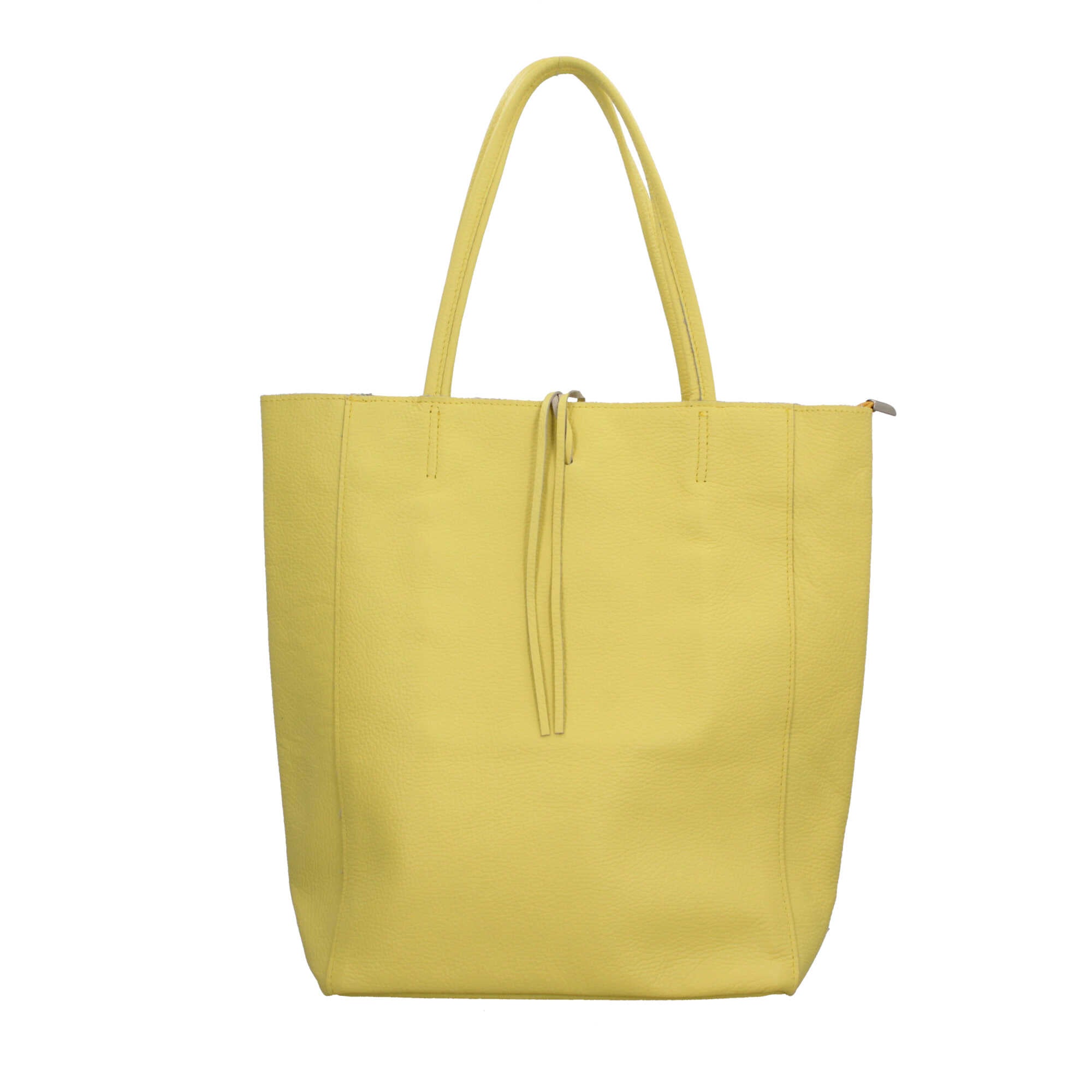 Shopper in pelle martellata Made in Italy dal design essenziale