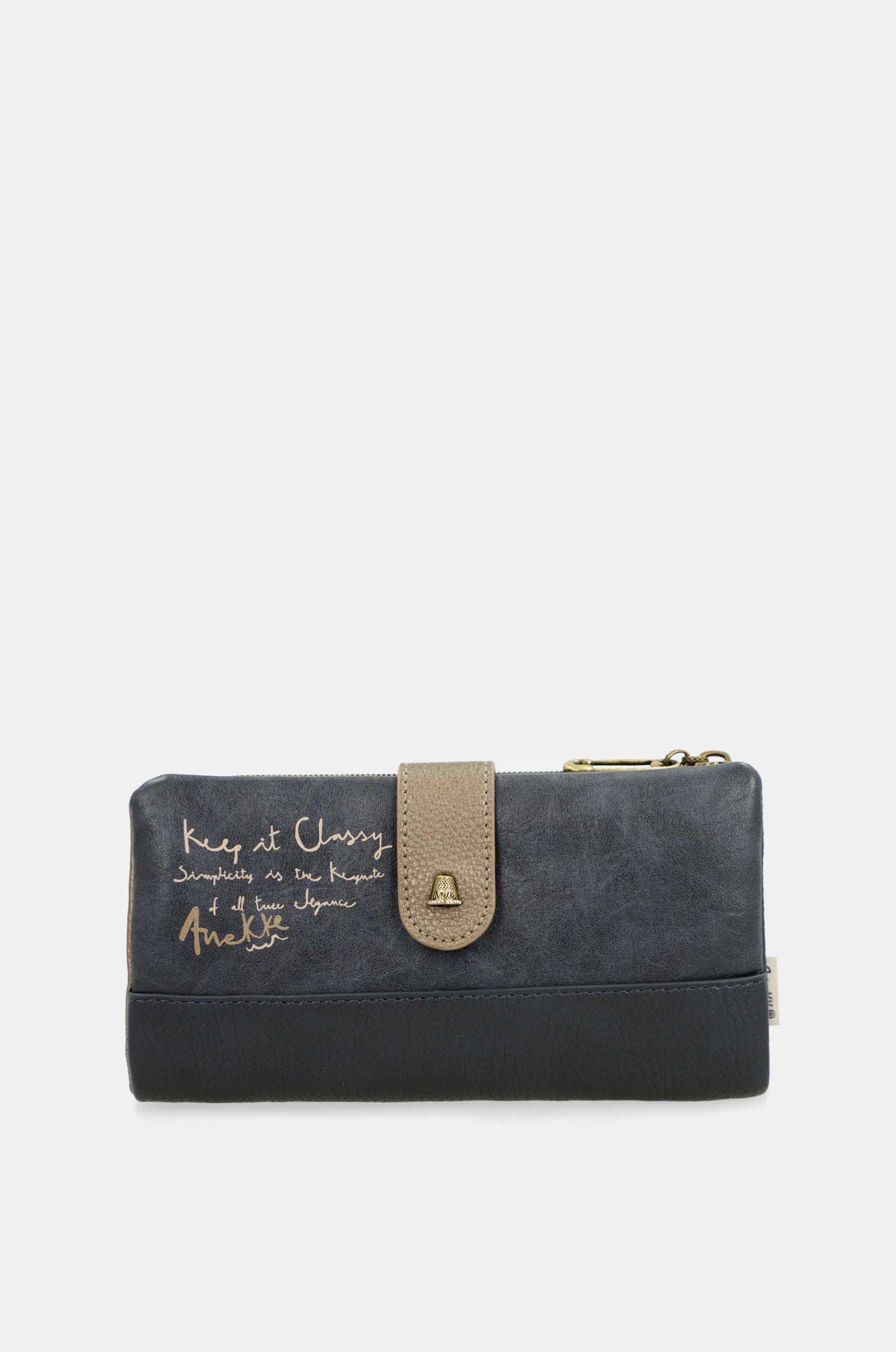 Portafoglio lungo Anekke Contemporary con zip BLU TU | Giò Fashion