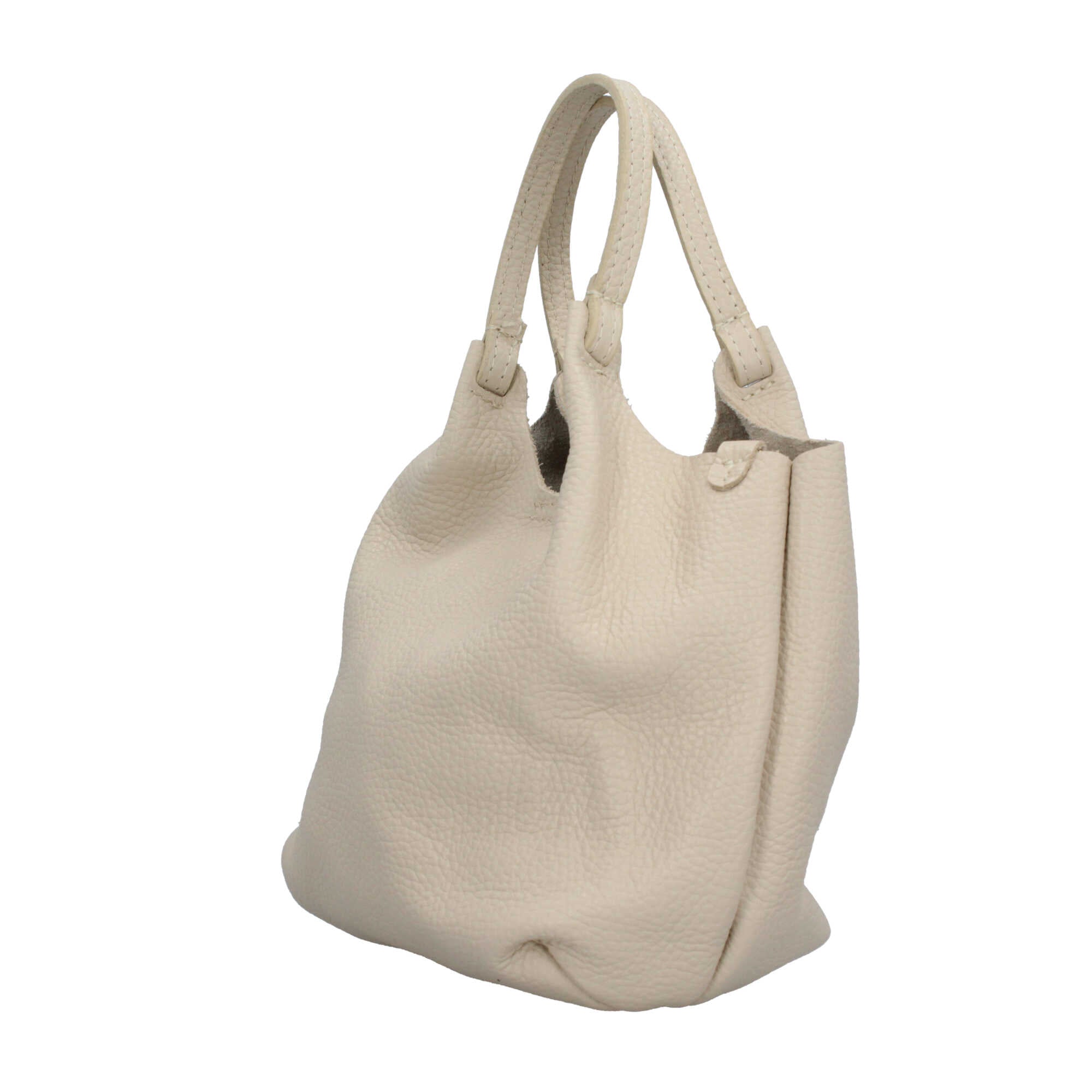 Borsa a mano in pelle martellata Made in Italy dal design versatile