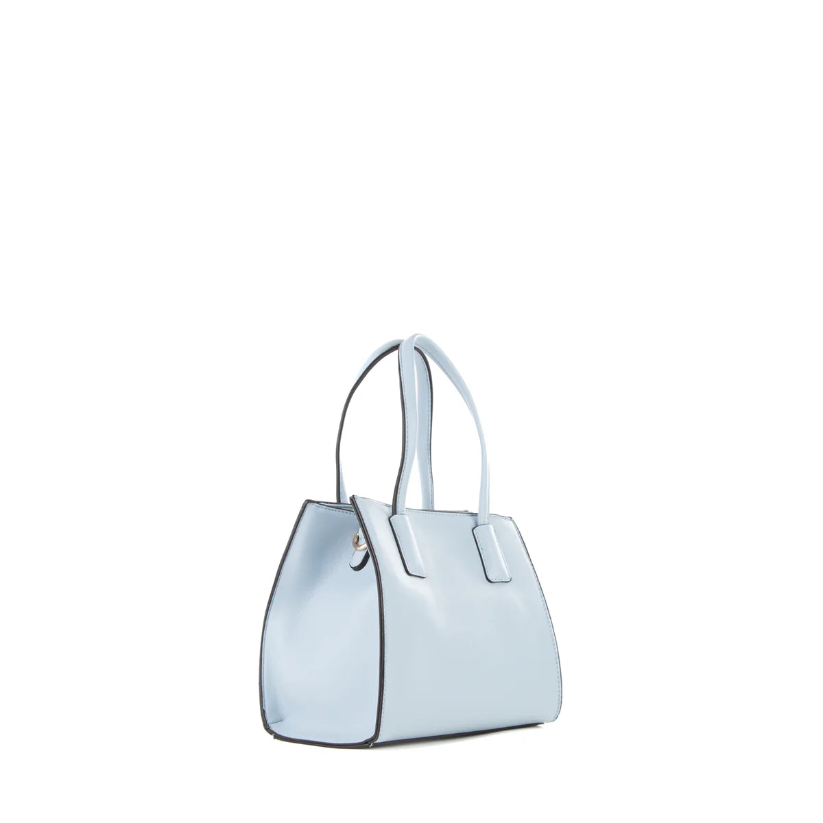 Shopping bag Valentino Kensington Re con doppio manico e patch in gomma AZZURRO TU | Giò Fashion