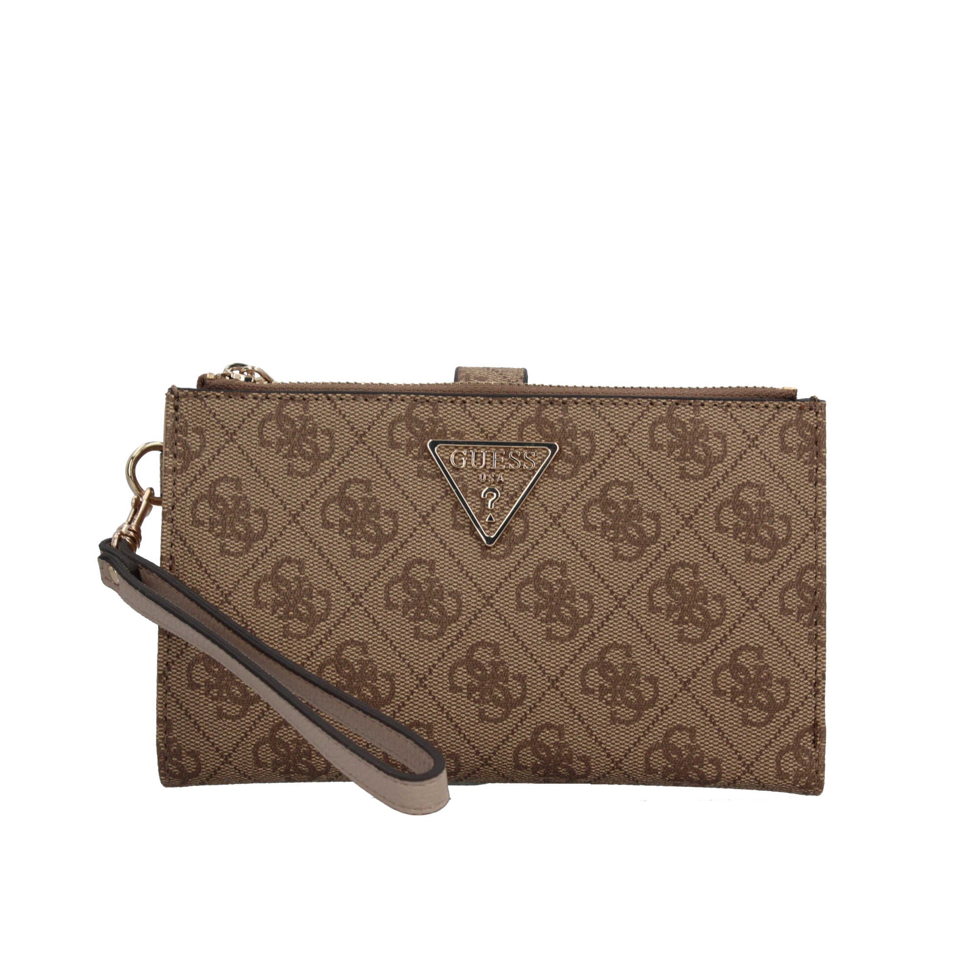 Portafoglio Guess con logo in rilievo e cinturino da polso BEIGE LOGO TU | Giò Fashion