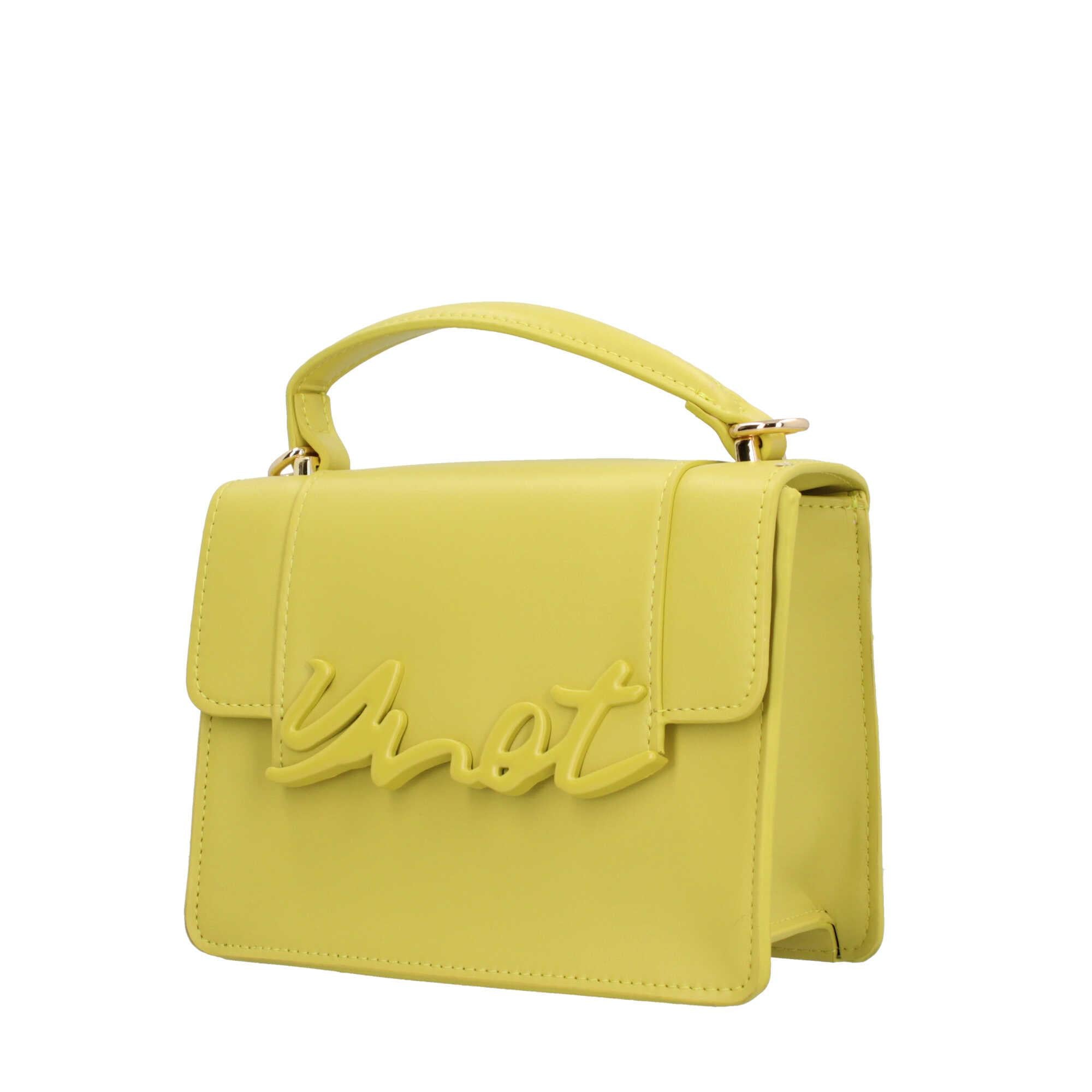 Y Not? Borsa a Mano Elegance in Pelle Sintetica Giallo Limone