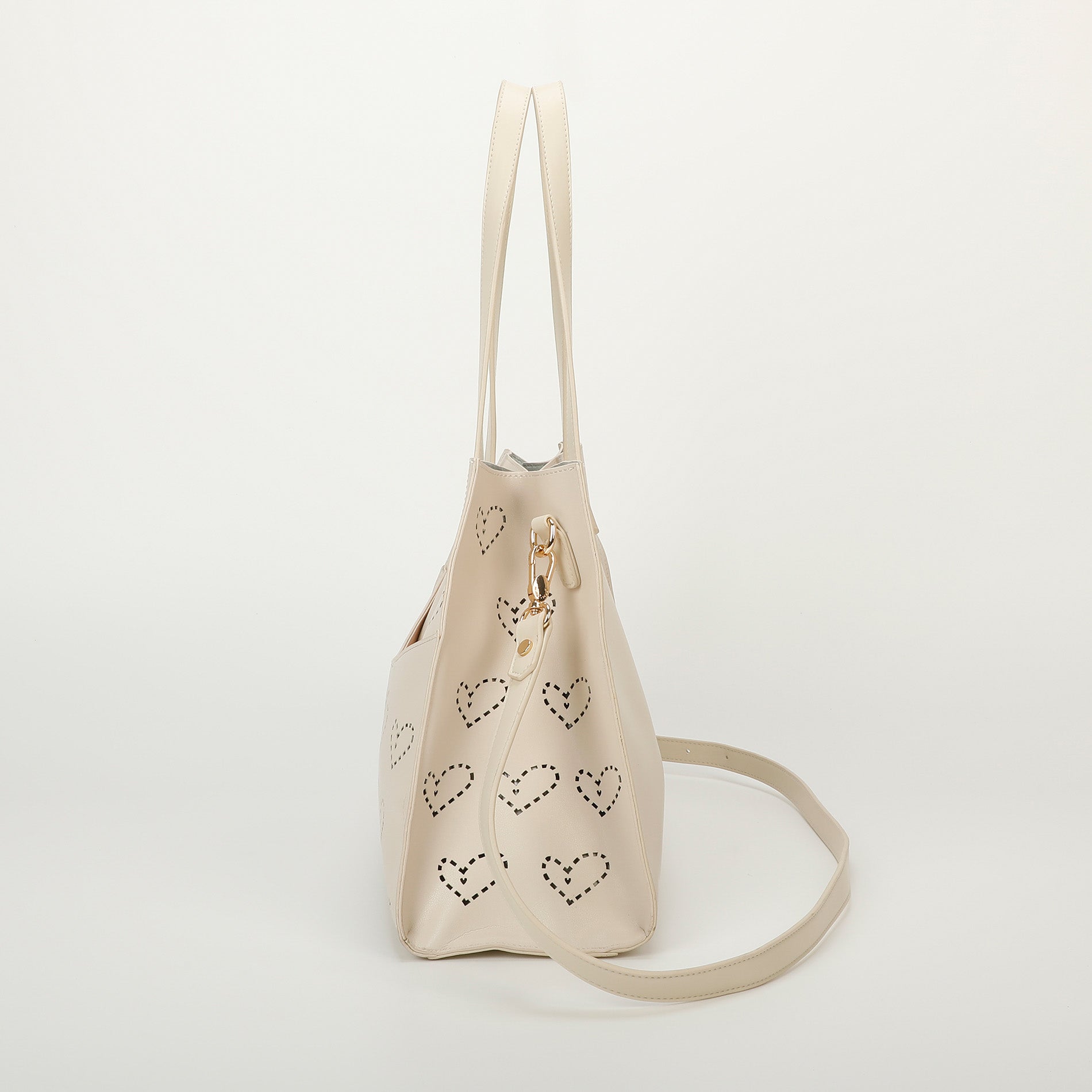 Mimi Mua borsa shopping con cuore traforato