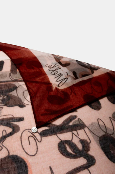 Sciarpa Anekke donna rettangolare con fantasia astratta