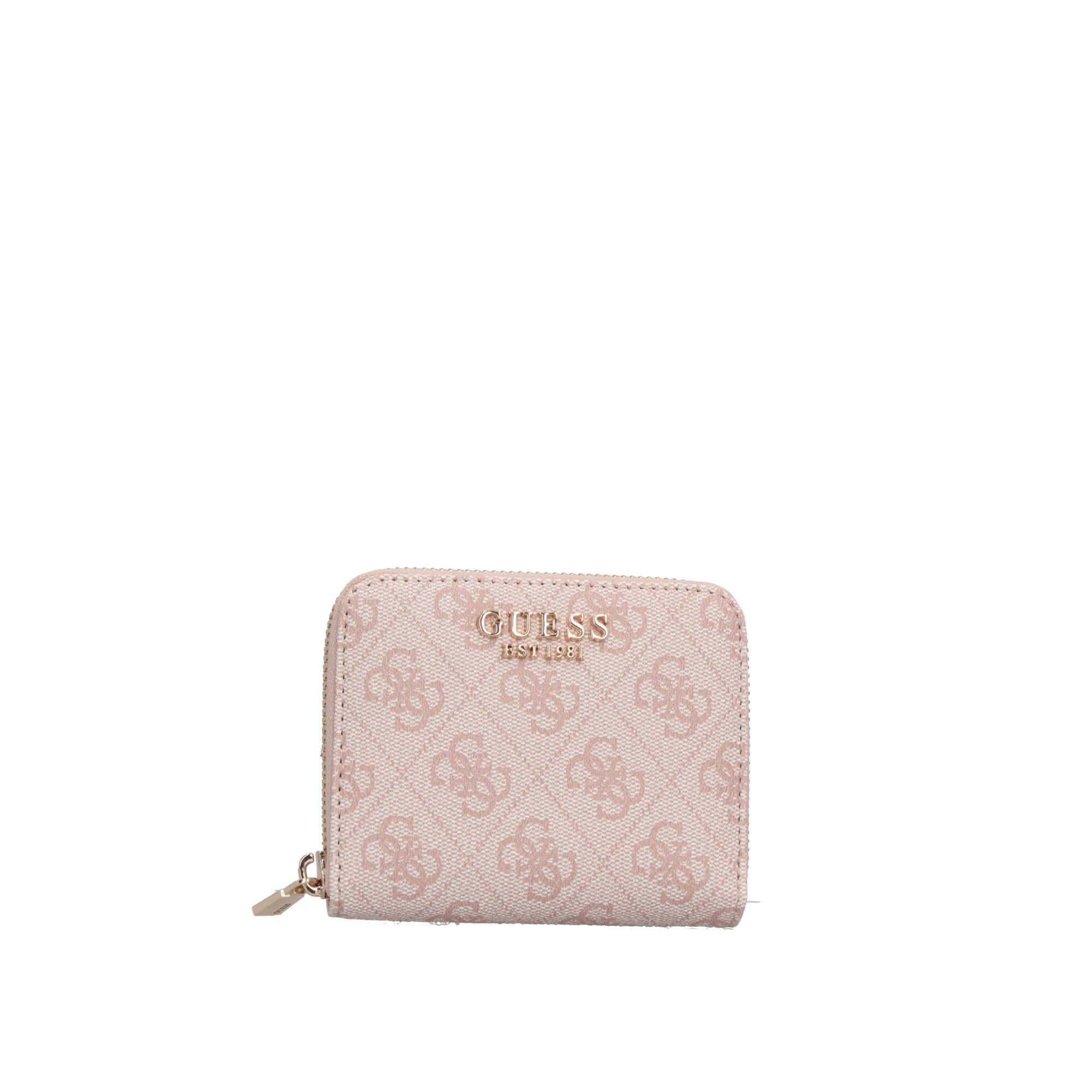 Portafoglio Guess compatto con stampa logata e chiusura zip
