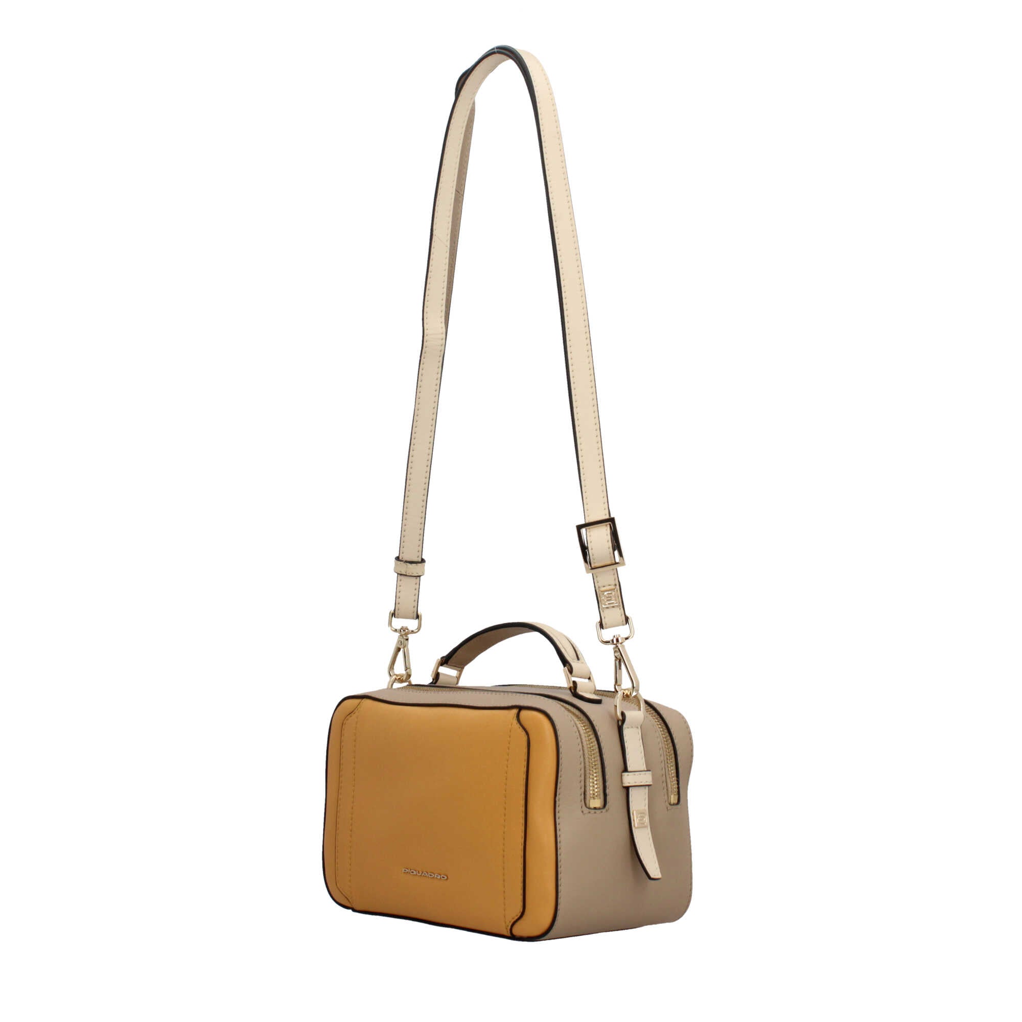 Piquadro borsa a tracolla in pelle dal design sofisticato e compatto