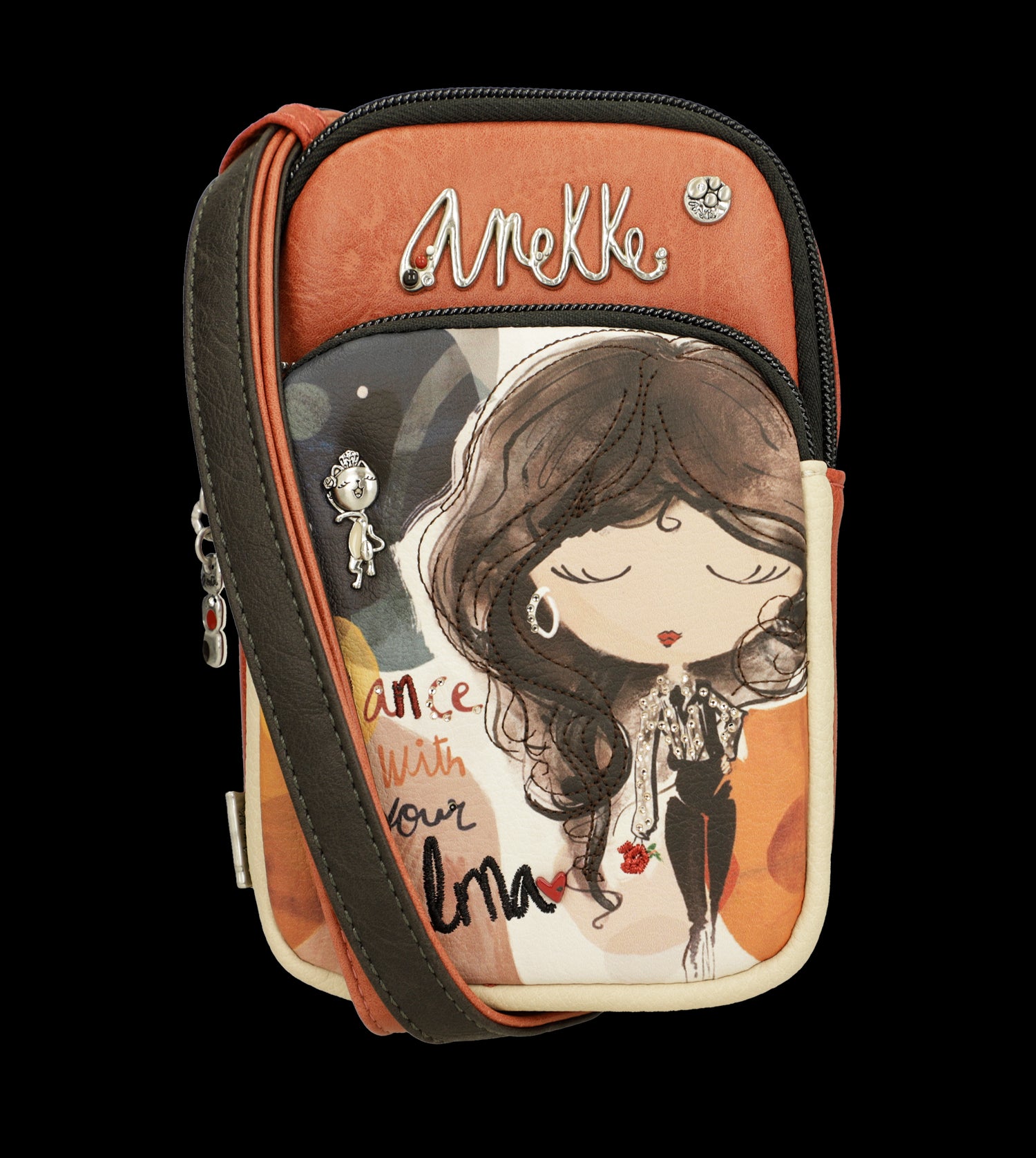 Borsa mini Anekke con tracolla regolabile e design ispirato alla danza