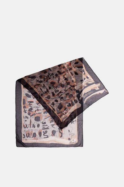 Sciarpa Anekke donna rettangolare con fantasia astratta