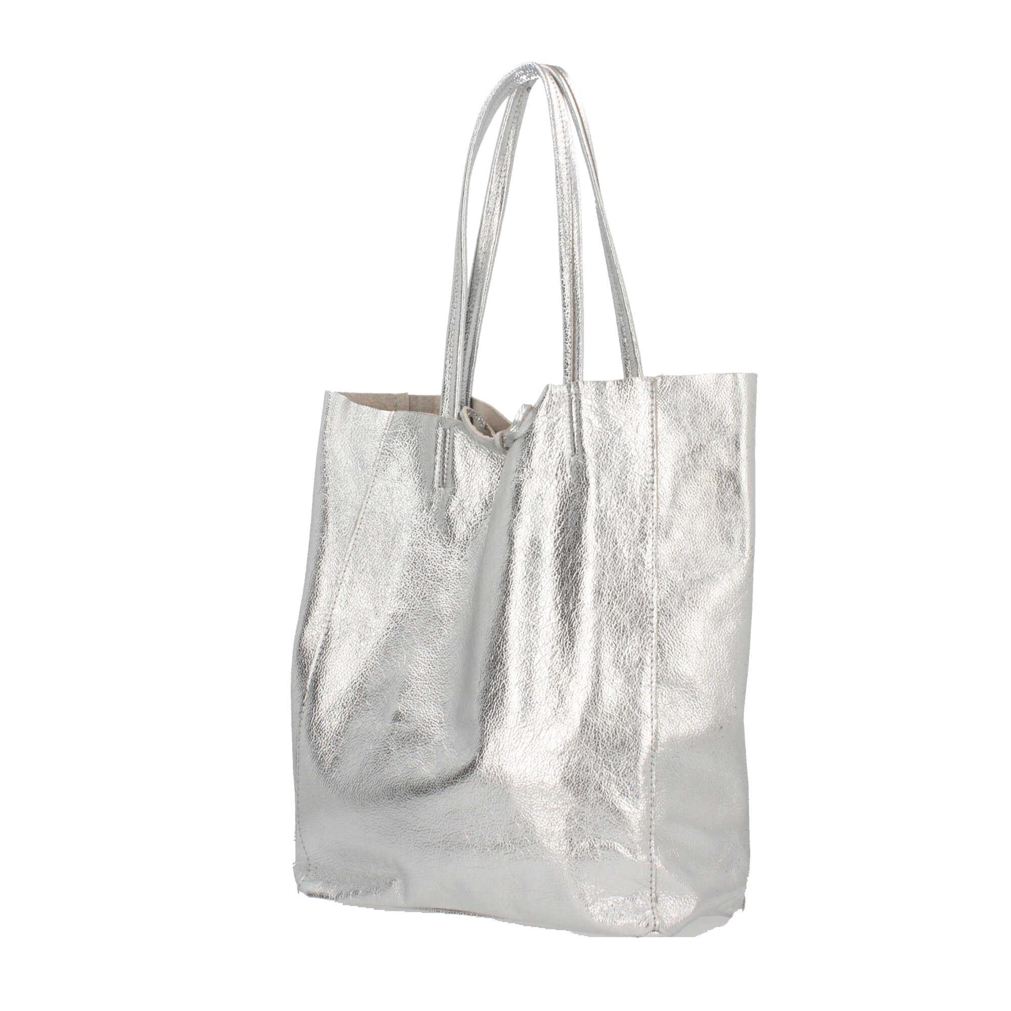Borse shopping a spalla in vera pelle Made In Italy