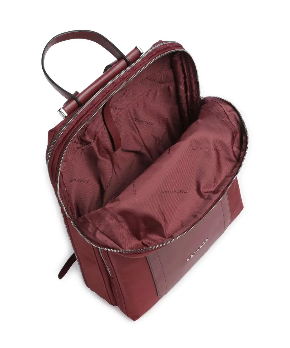 Piquadro zaino espandibile porta PC 15.6" in pelle con protezione antiurto e RFID