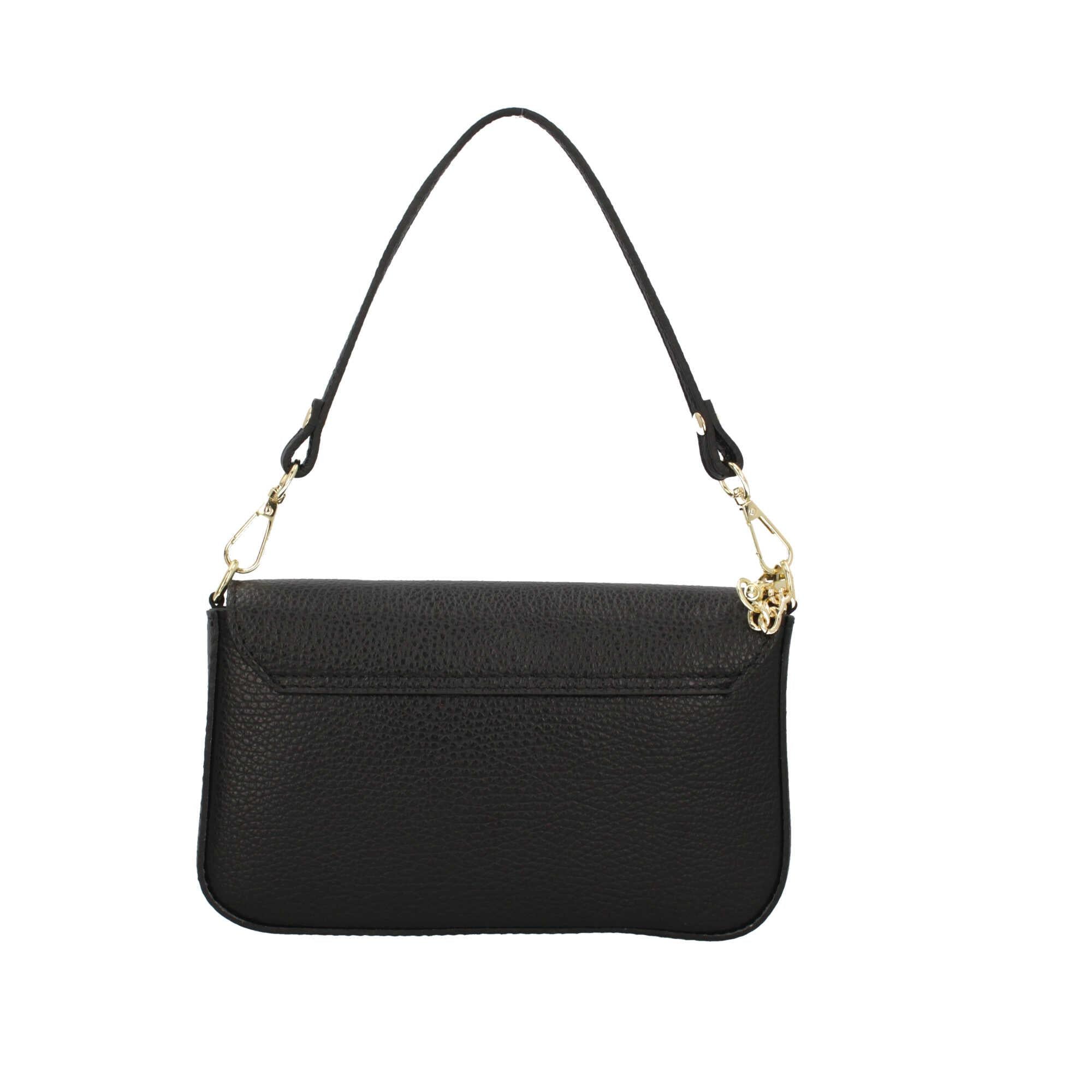Borsa a spalla in pelle con tracolla regolabile
