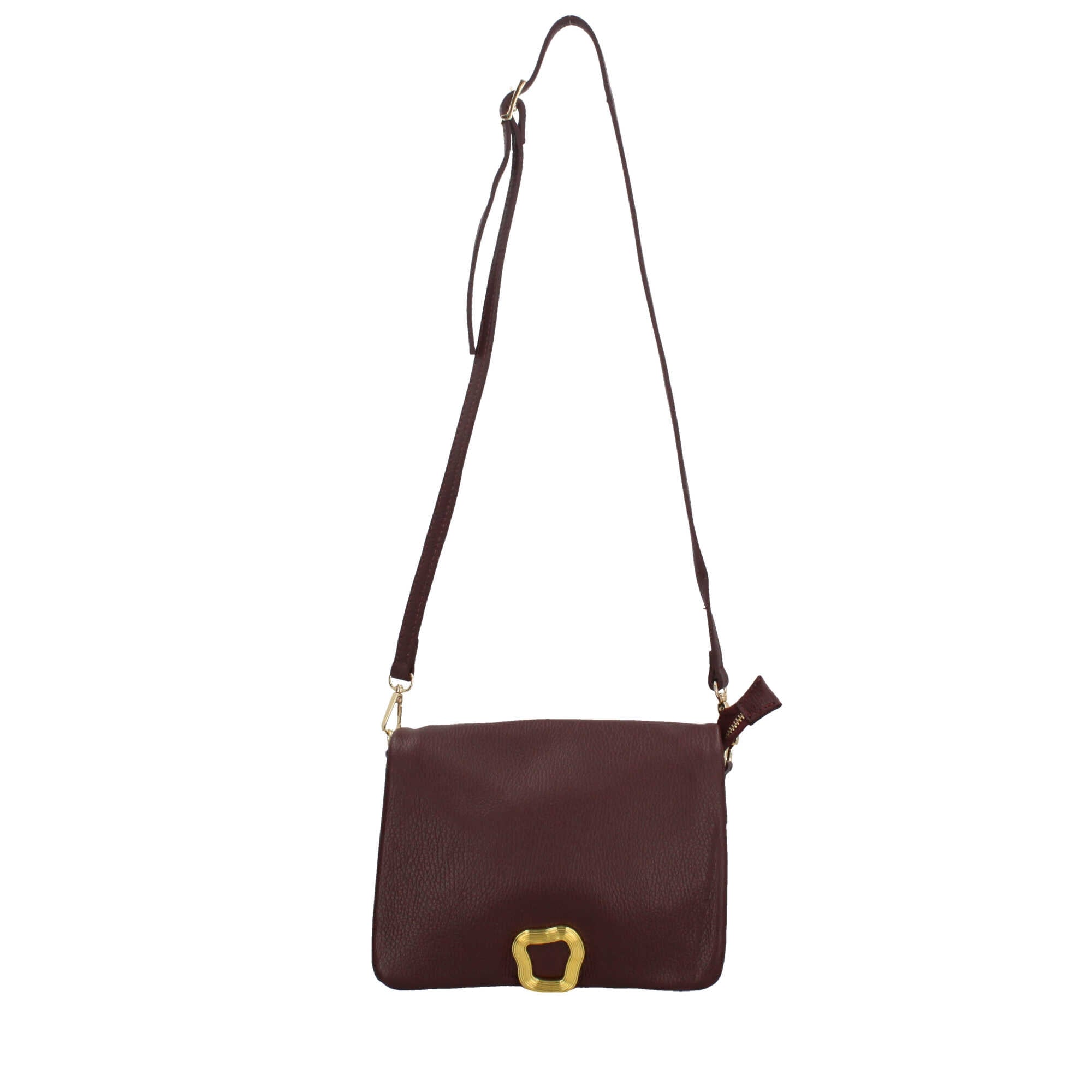 Borsa a tracolla con dettaglio in oro