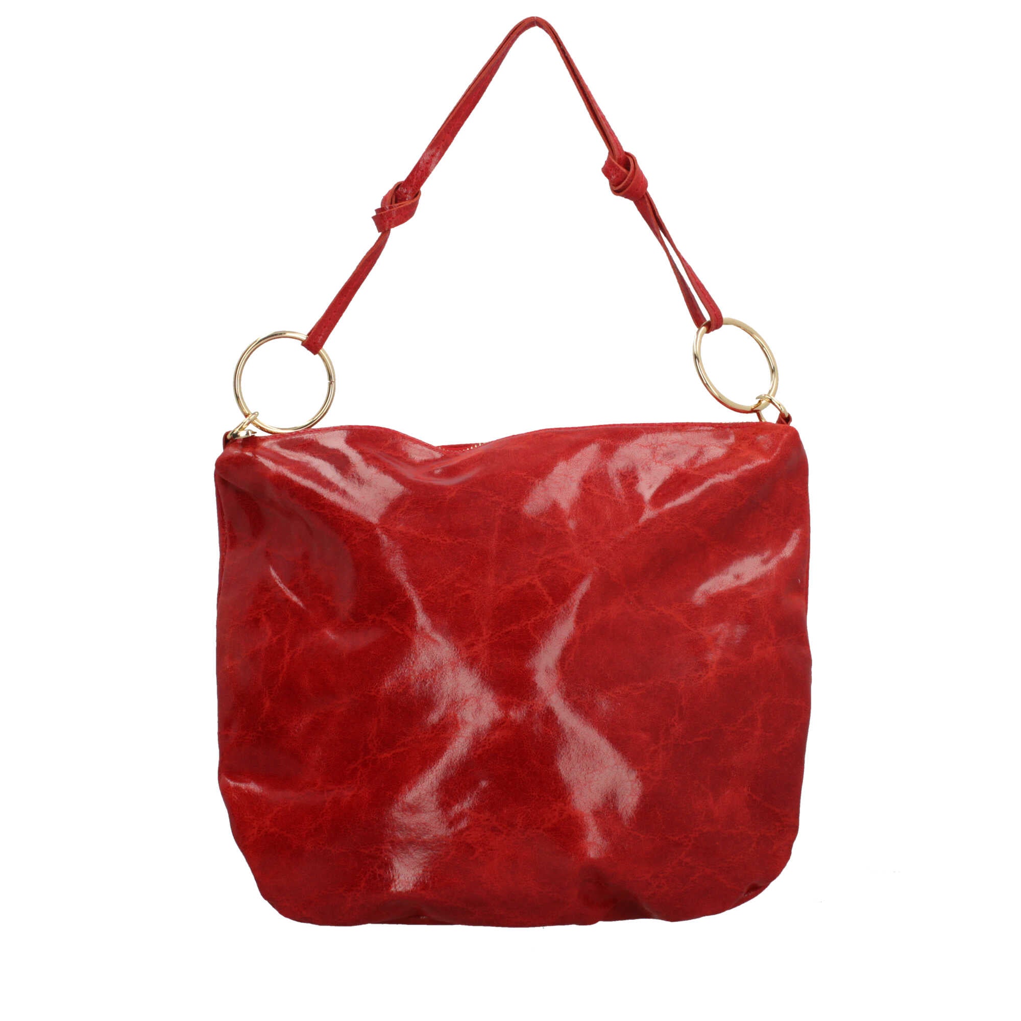 Borsa a spalla in pelle effetto vintage