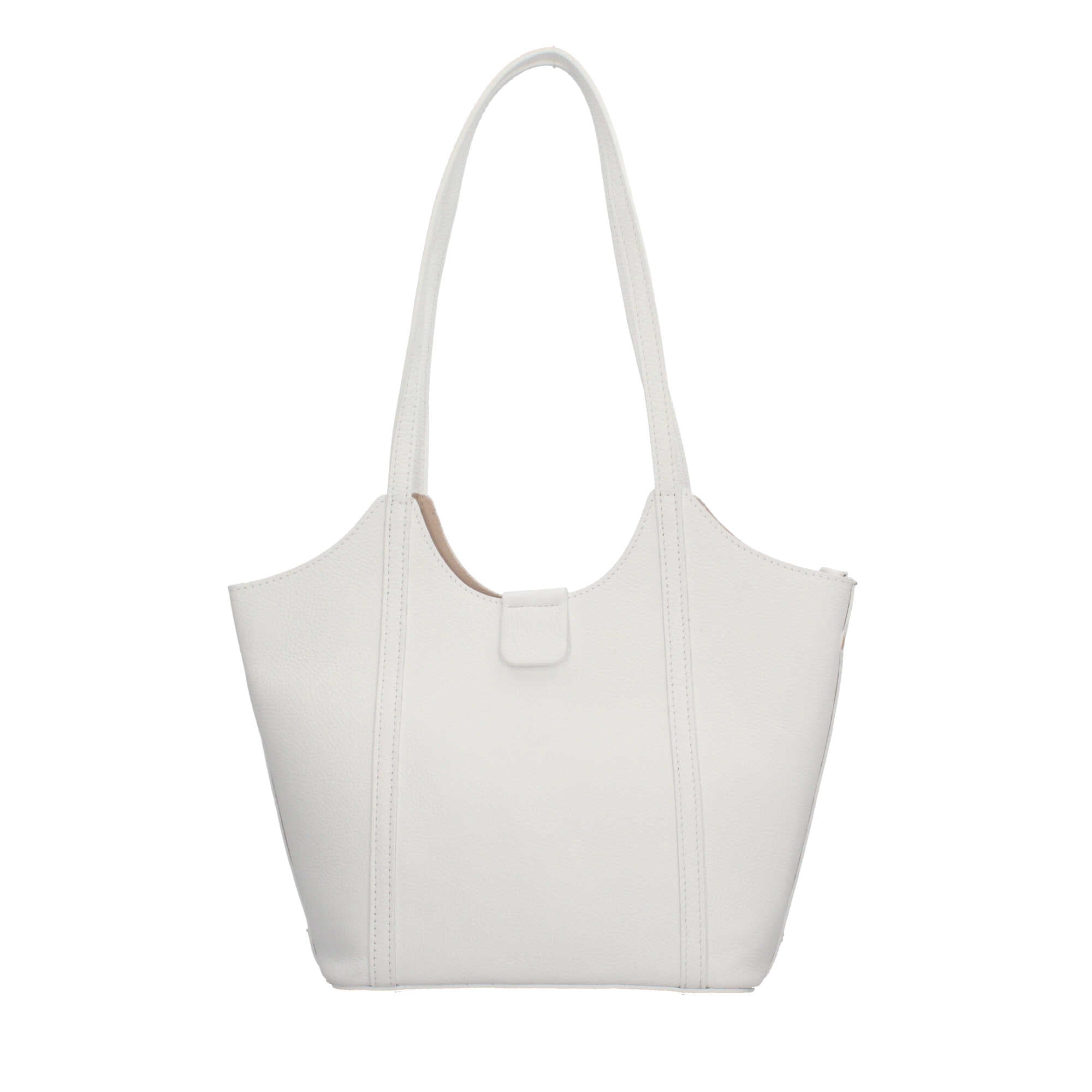 Borsa Made in Italy a spalla in vera pelle con linea affusolata