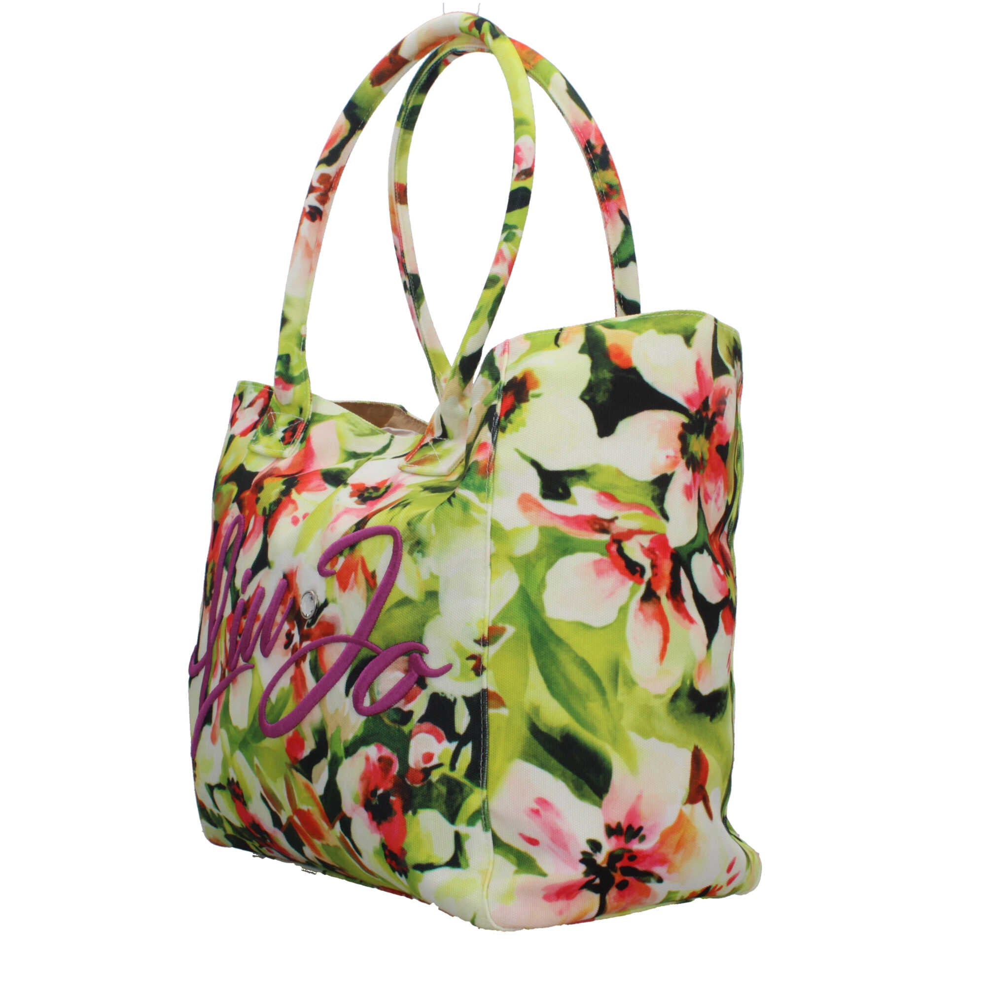 Borsa shopping Liu Jo con stampa animalier e logo ricamato