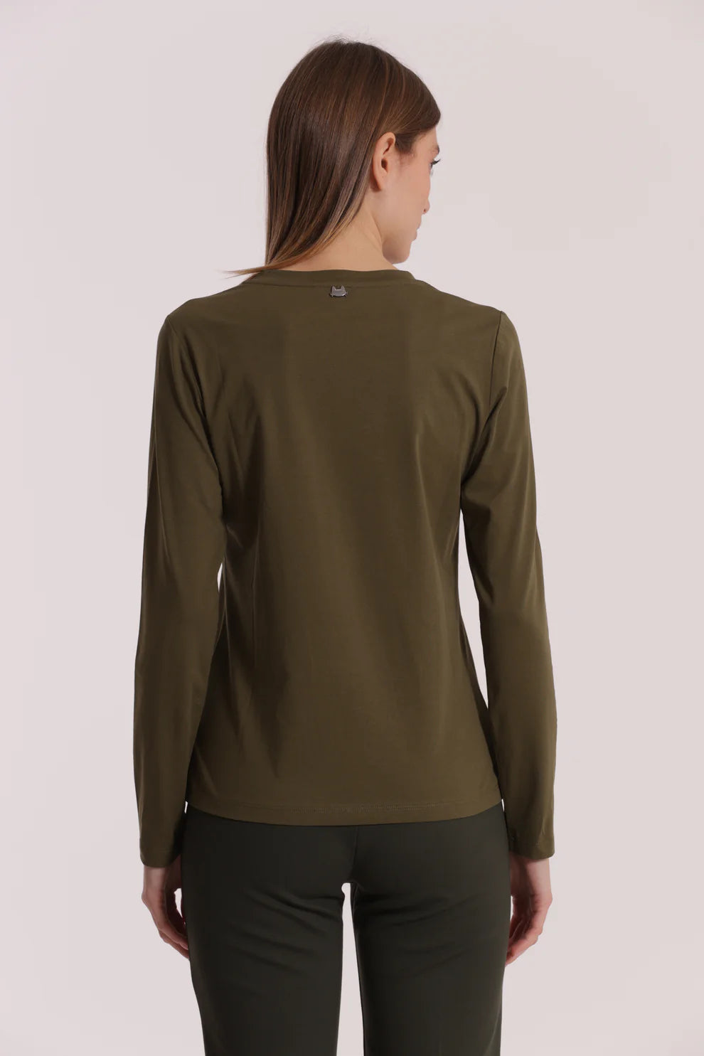 Maglia donna a maniche lunghe con logo ricamato Mimi Mua