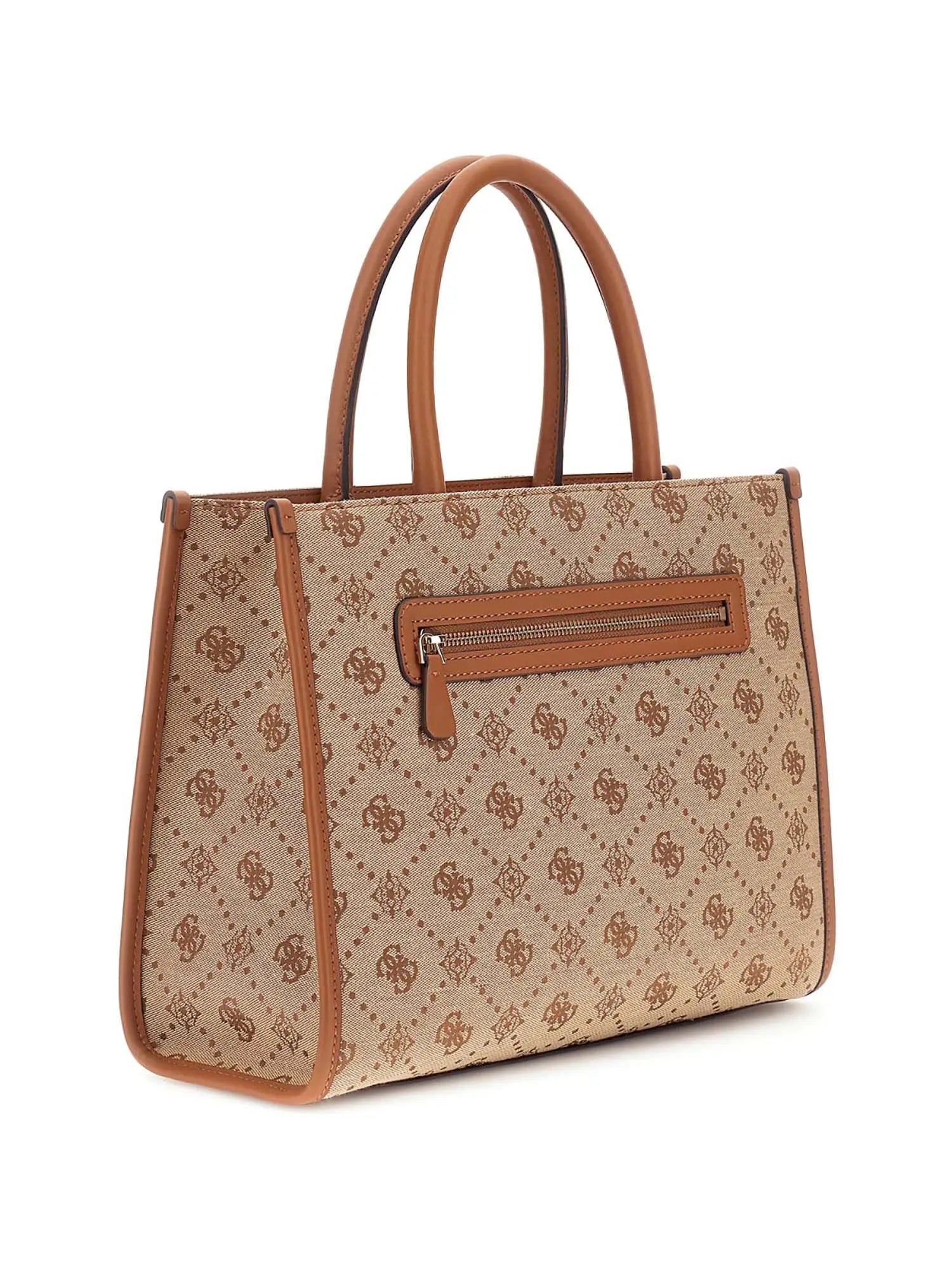 Borsa a mano Guess con logo all-over e doppio manico