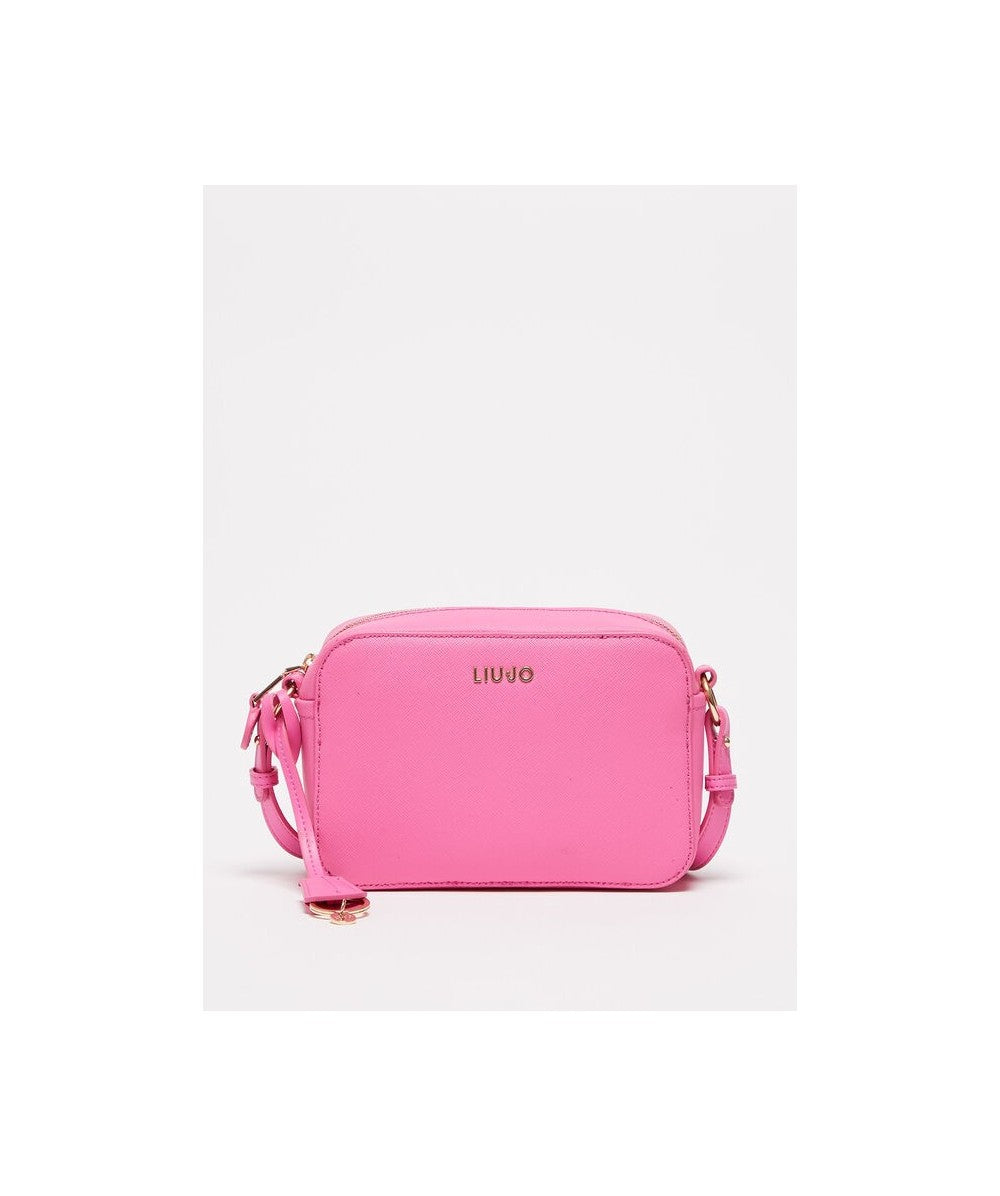 Liu Jo borsa a tracolla ecosostenibile con charm e logo frontale