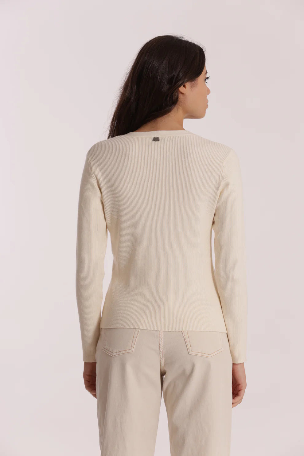 Cardigan Mimi Mua con scollo a V e dettagli cut out