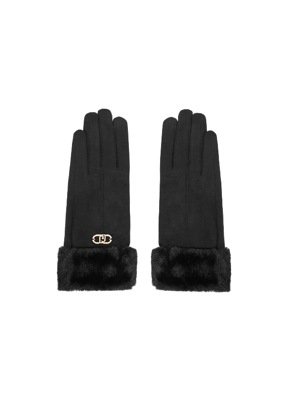 Guanti Liu Jo con polsini in eco-pelliccia