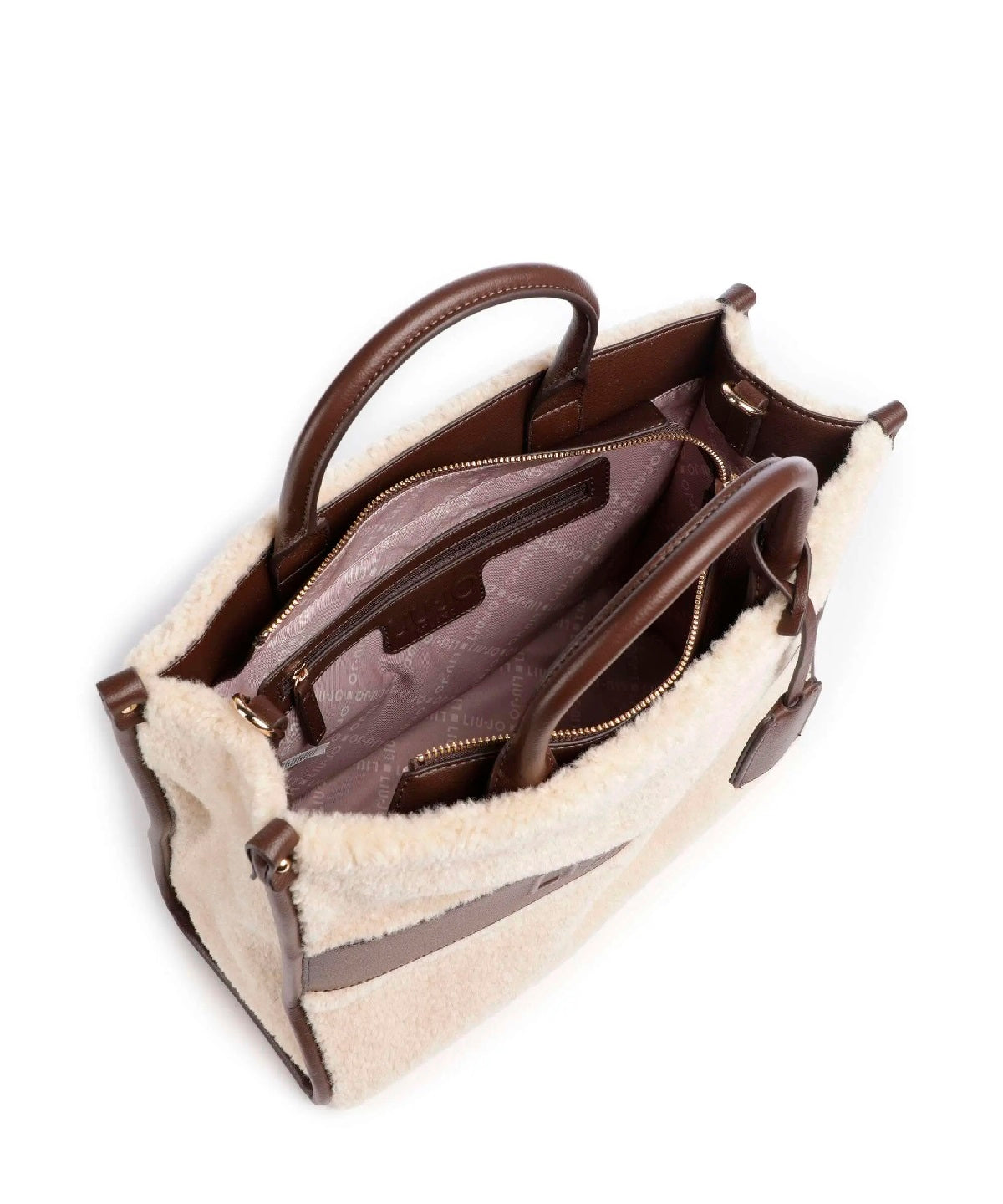Borsa a mano Liu Jo in shearling con logo