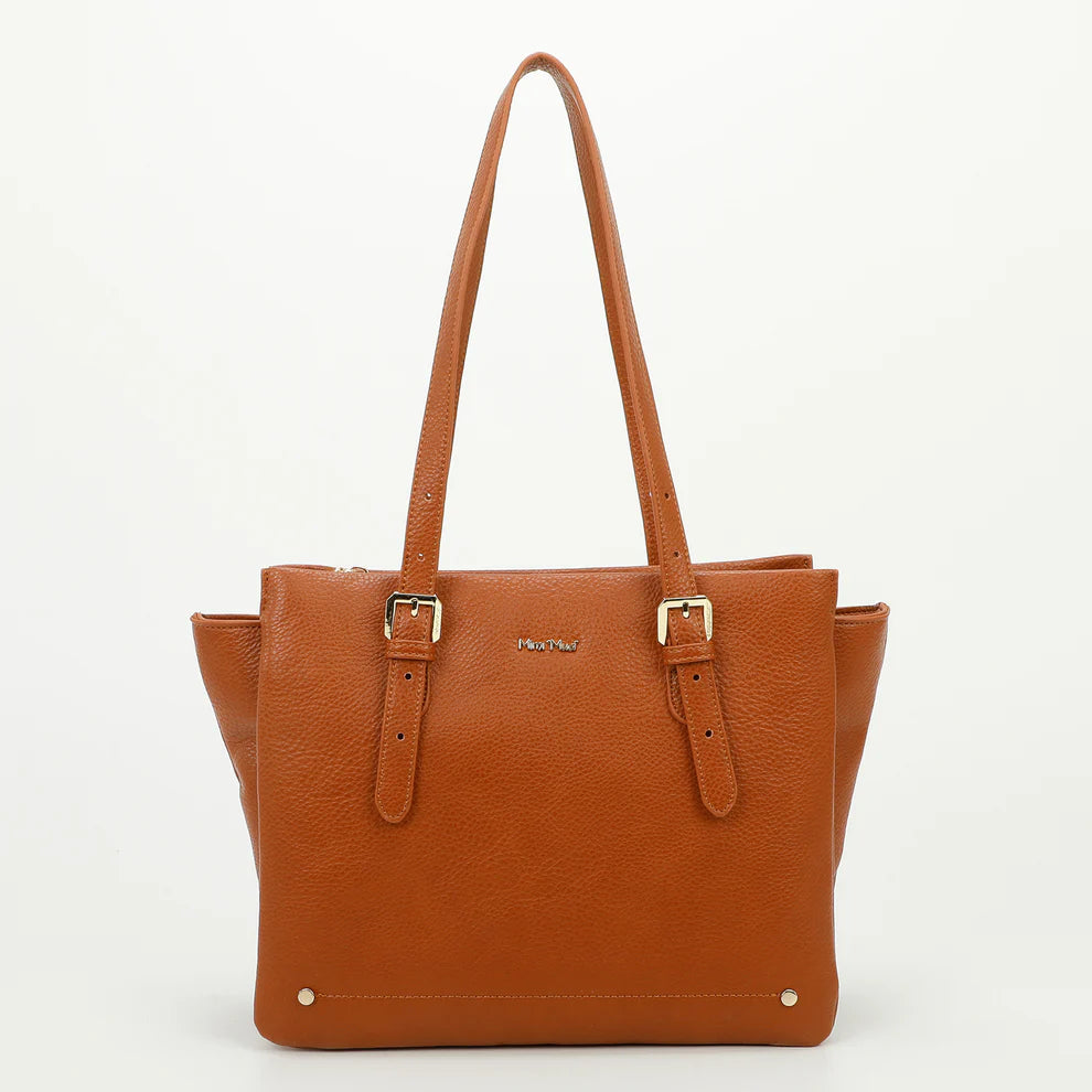 Borsa shopper con fibbie decorative Mimi Mua