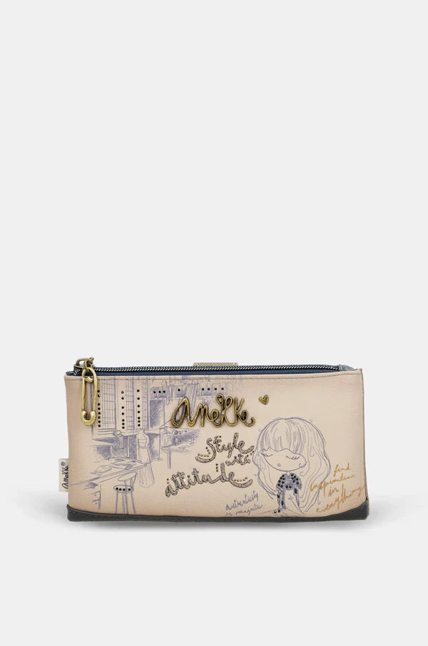 Portafoglio lungo Anekke Contemporary con zip