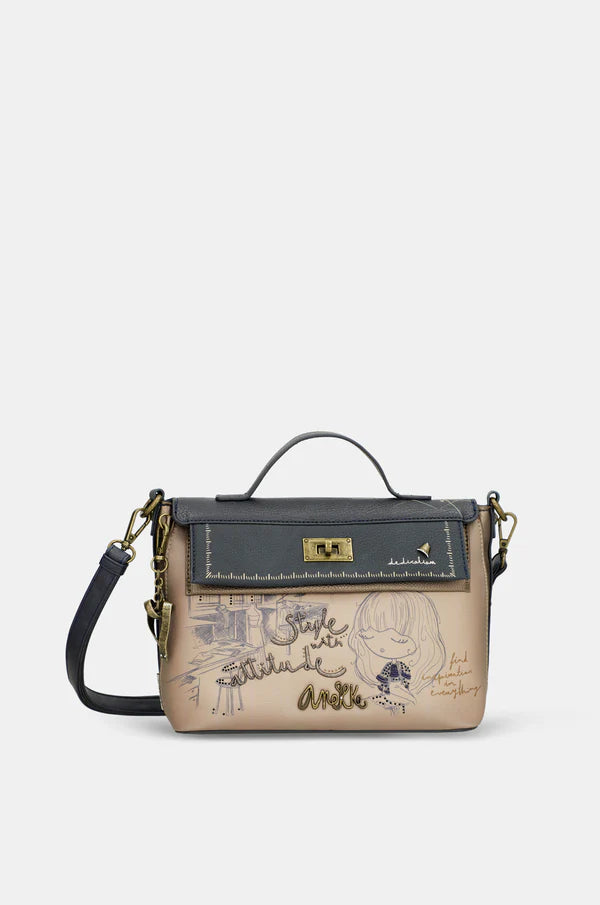 Borsa a mano Anekke Contemporary con patta e tracolla removibile