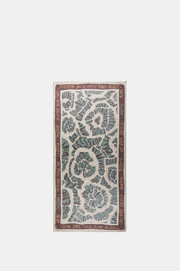 Anekke Sciarpa Alegría con stampa logomania in poliestere