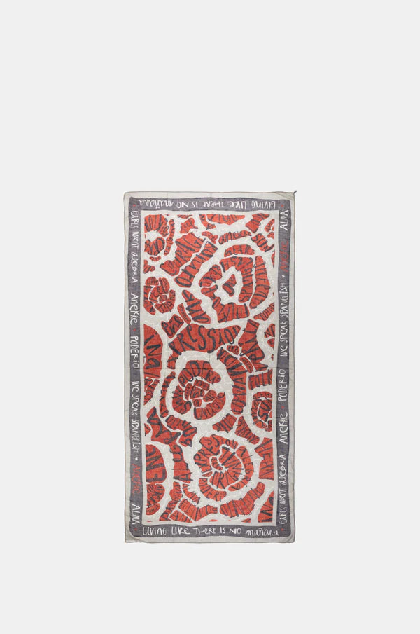 Anekke Sciarpa Alegría in poliestere con stampa artistica