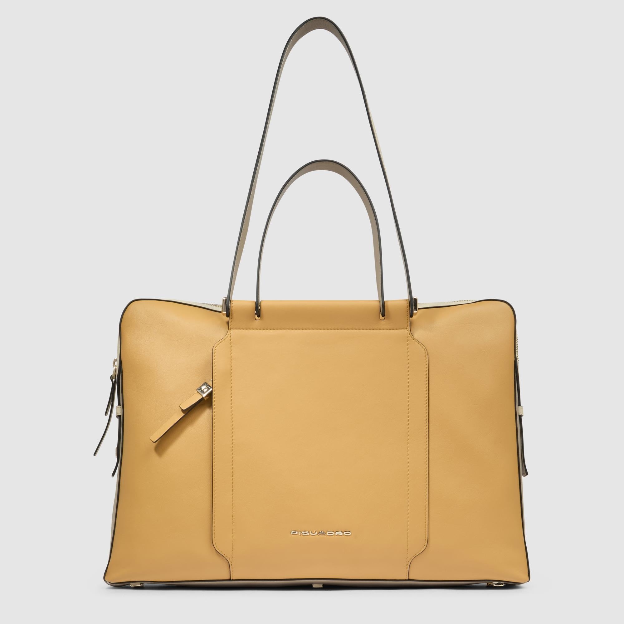 Cartella Piquadro 2 Manici porta Computer in Pelle