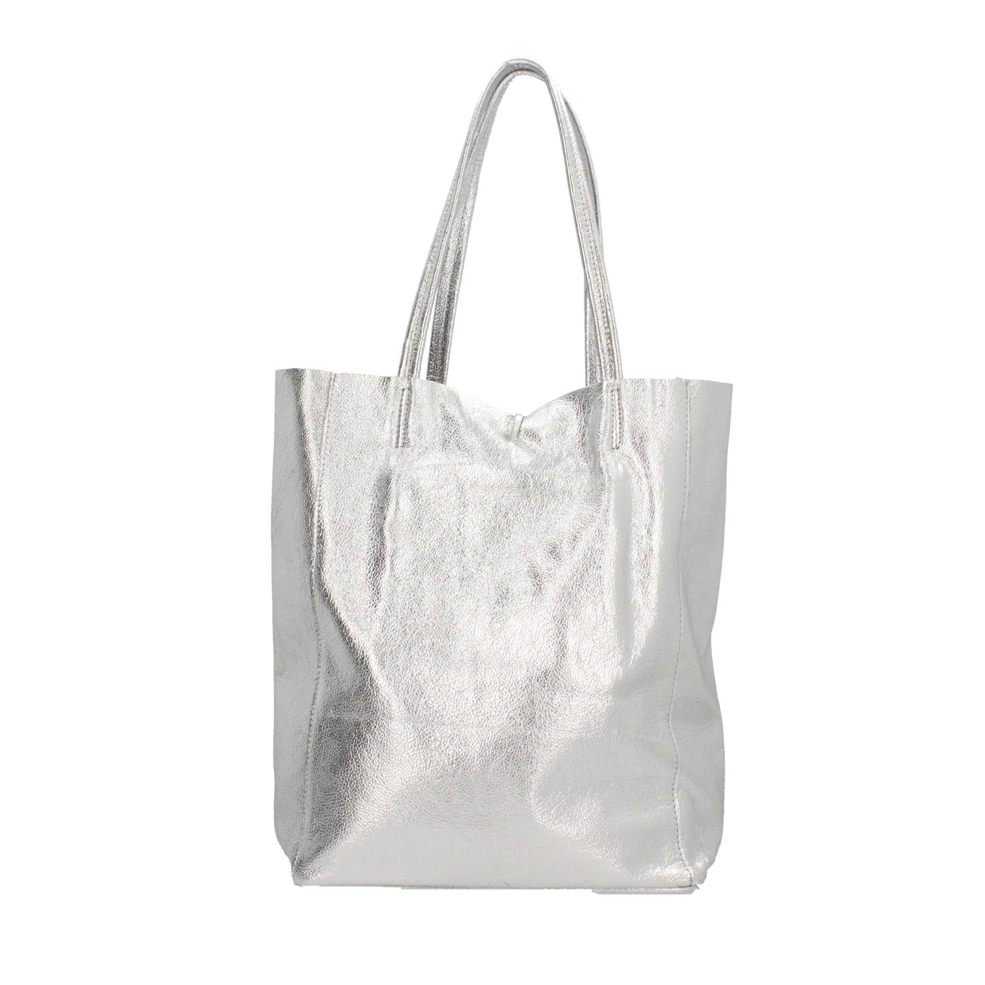 Borse shopping a spalla in vera pelle Made In Italy