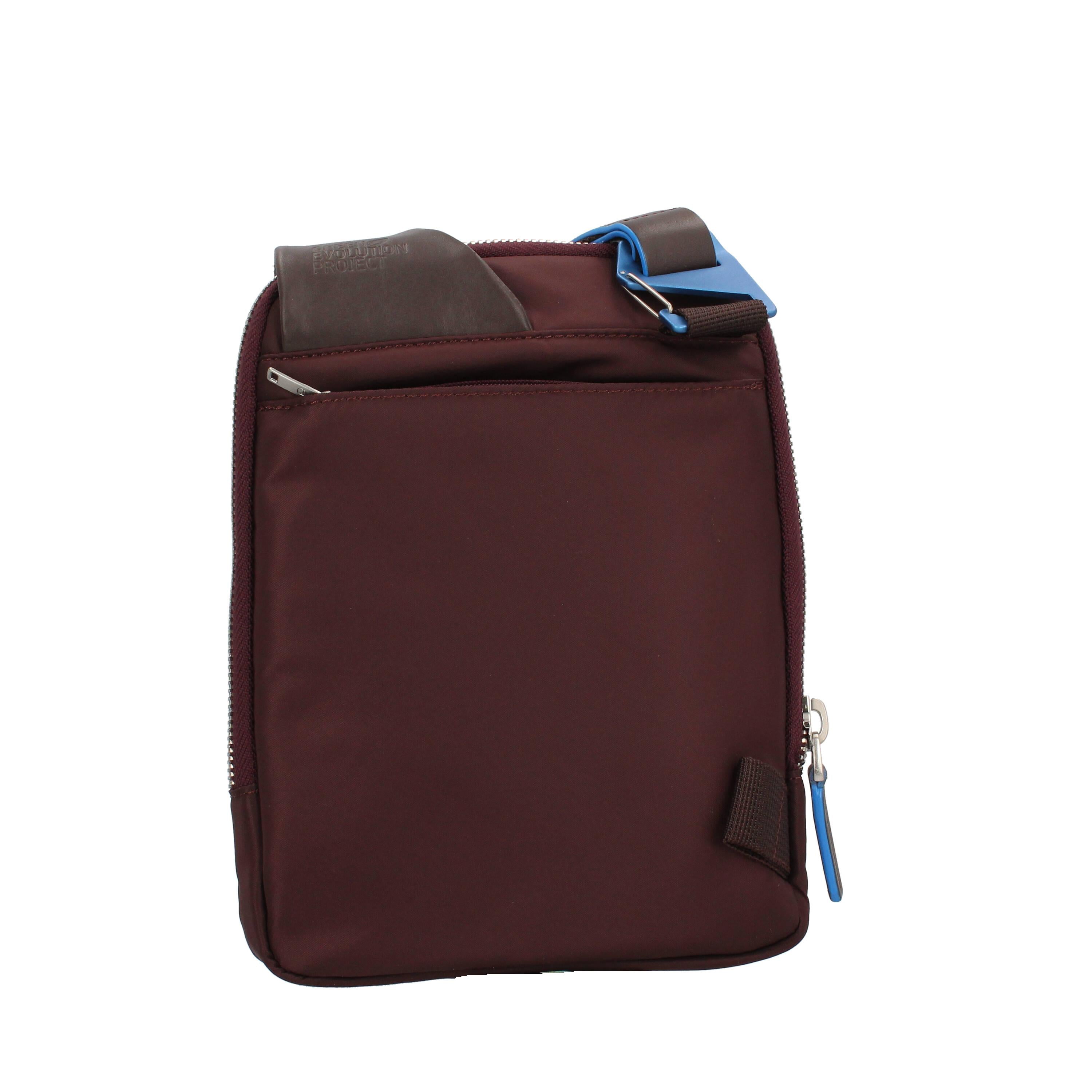 Borsa a tracolla in pelle e tessuto