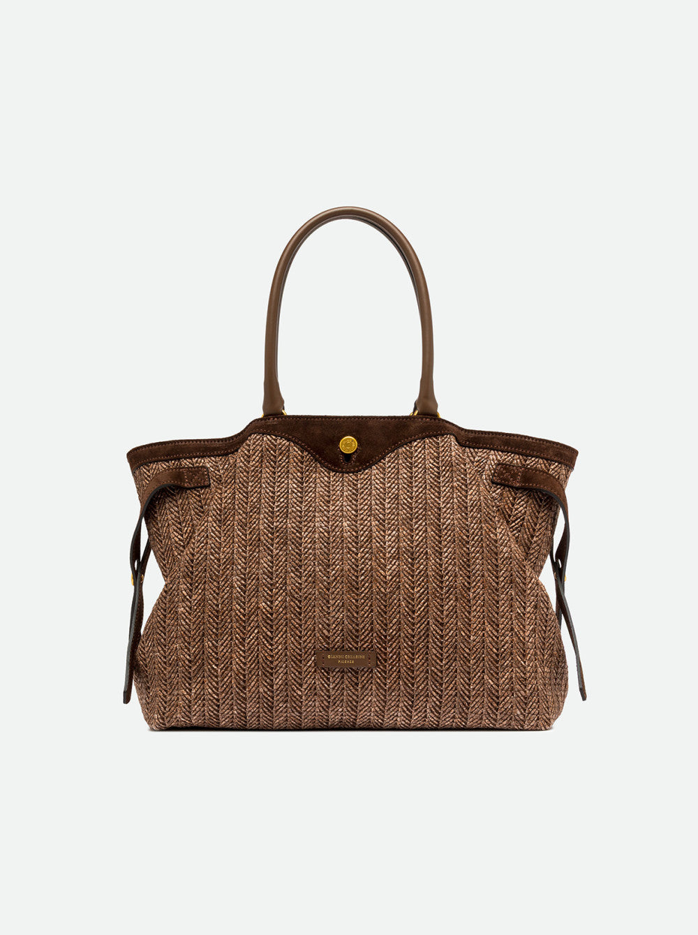 Borsa a spalla Gianni Chiarini capiente con intreccio raffinato e dettagli eleganti
