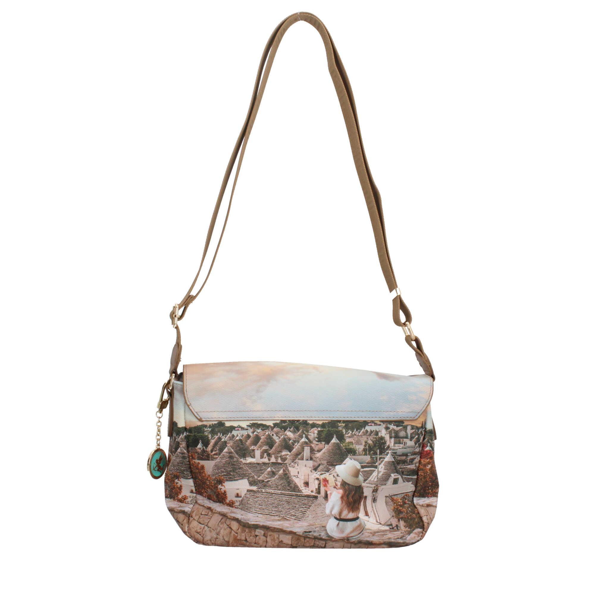 Borsa a Tracolla Y Not con Patta e Chiusura a Girello