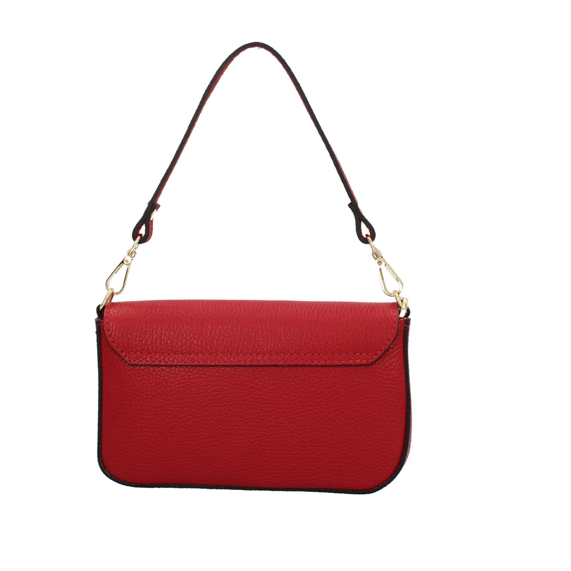 Borsa a spalla in pelle con tracolla regolabile