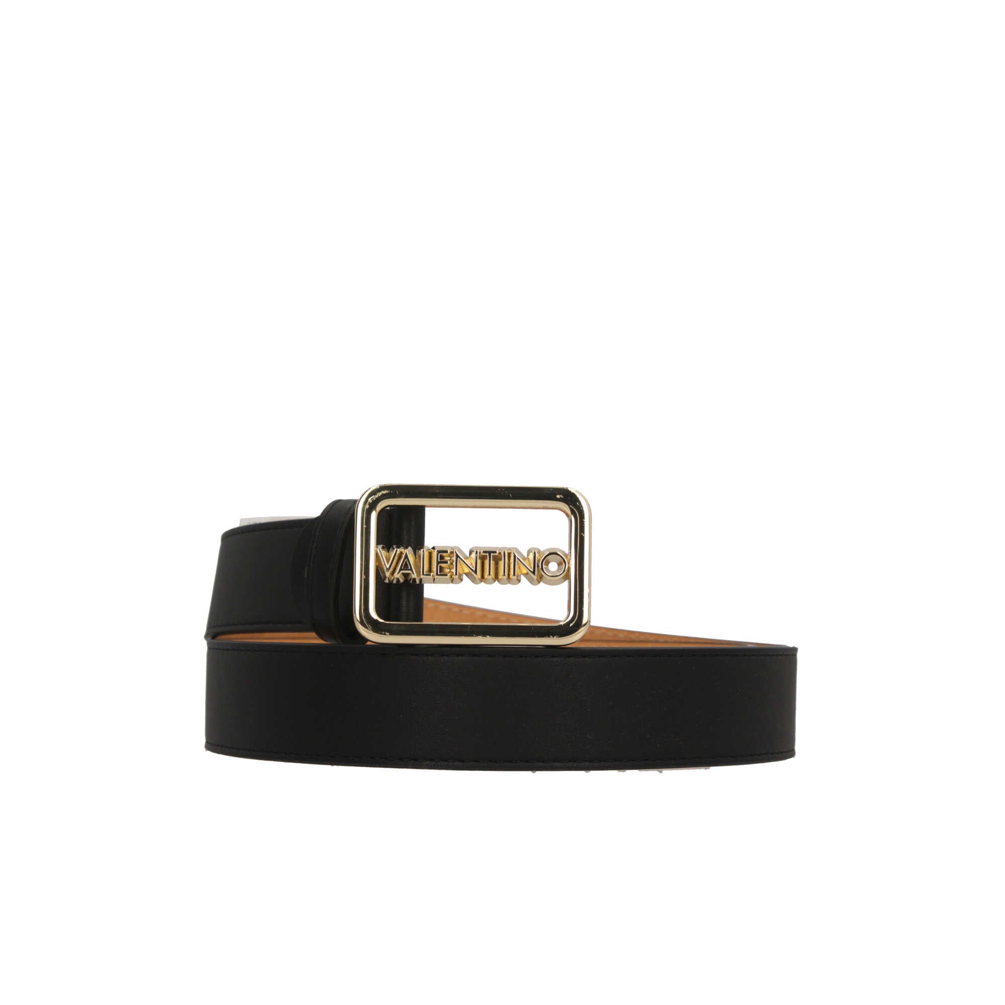 Cintura Valentino Around – Design Elegante con Fibbia Logo Nero S | Giò Fashion