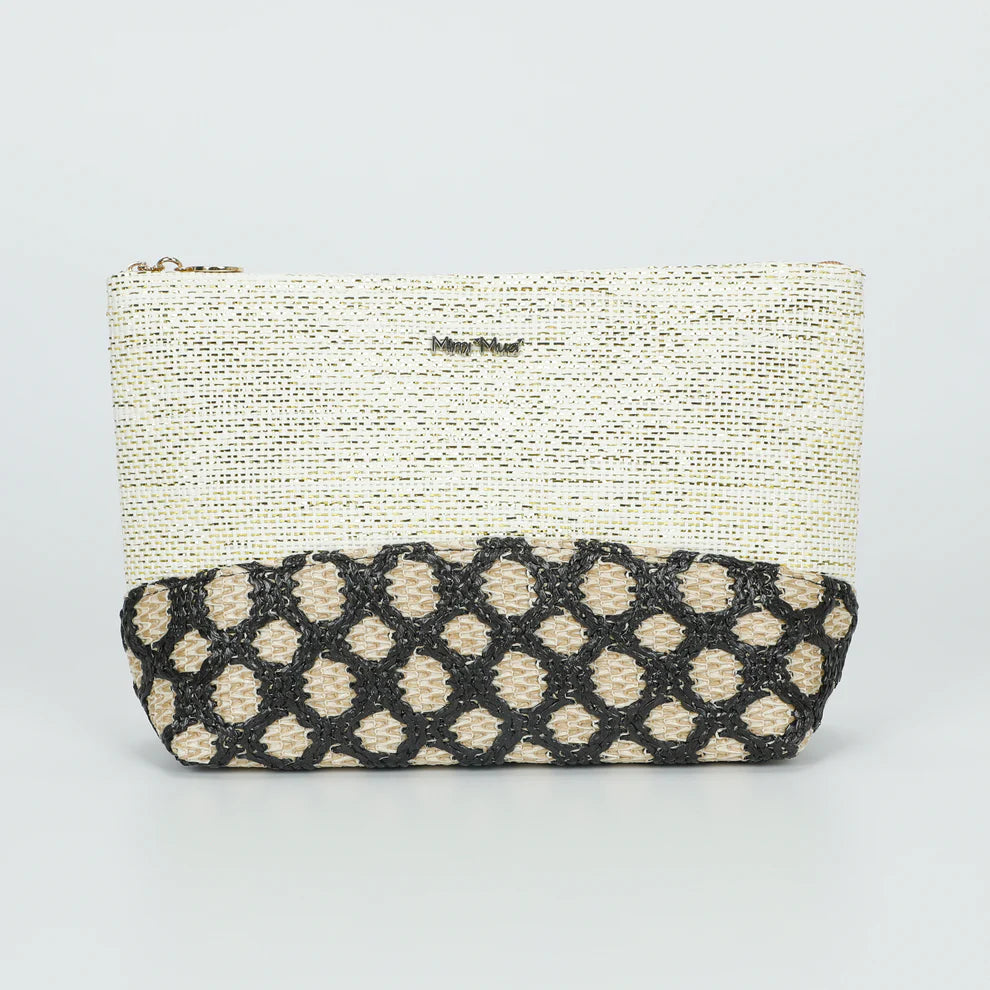Pochette estiva donna Mimi Mua in tessuto intrecciato