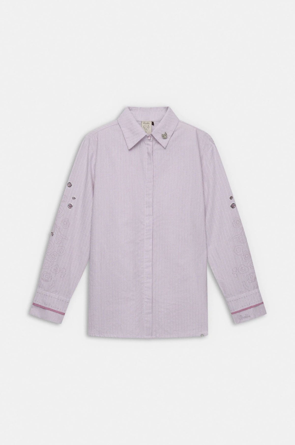 Camicia Donna Anekke a Righe con Dettagli Ricamati